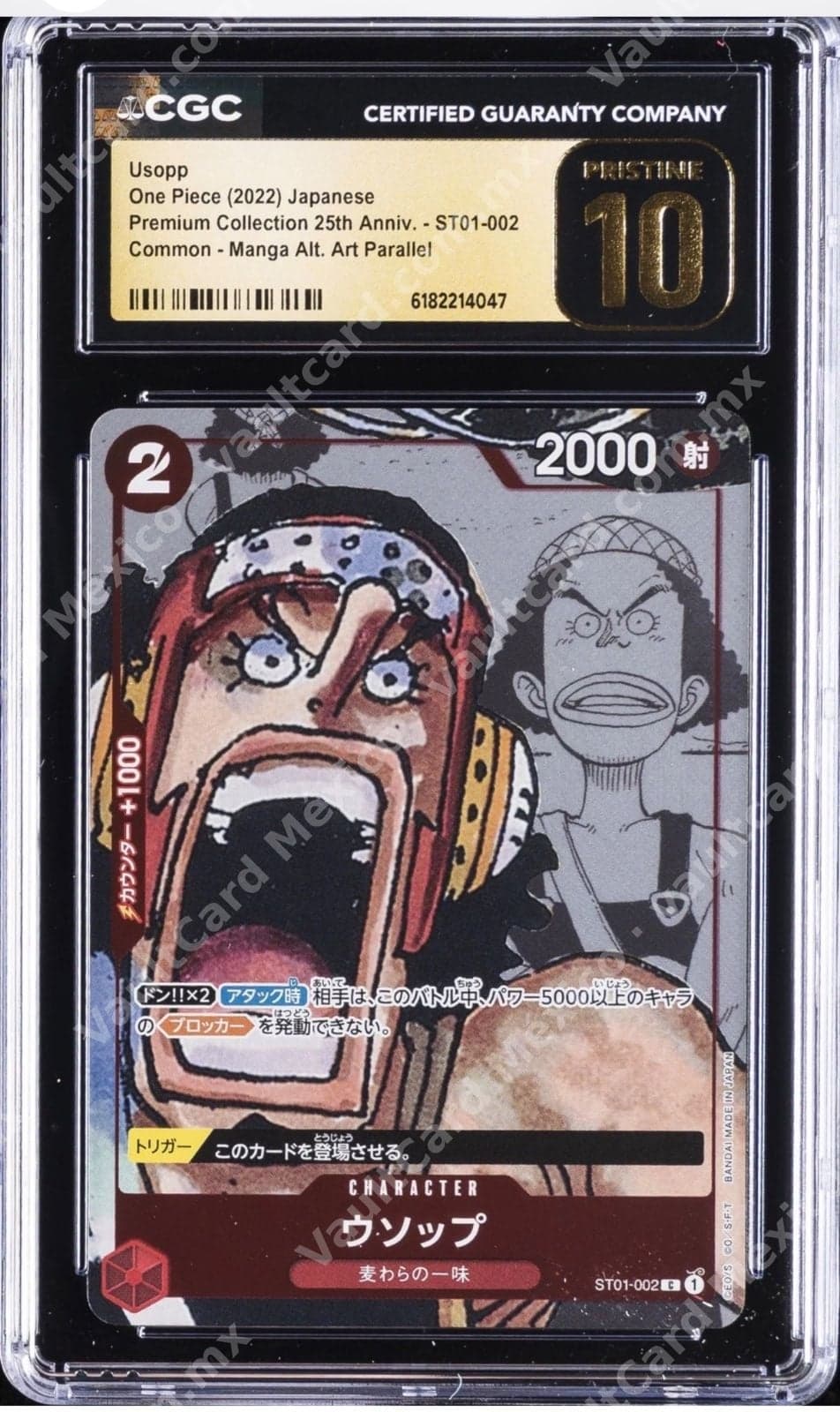 Usopp ST01-002 Manga Art Parallel - One Piece Card Game Japonés - CGC Pristine 10