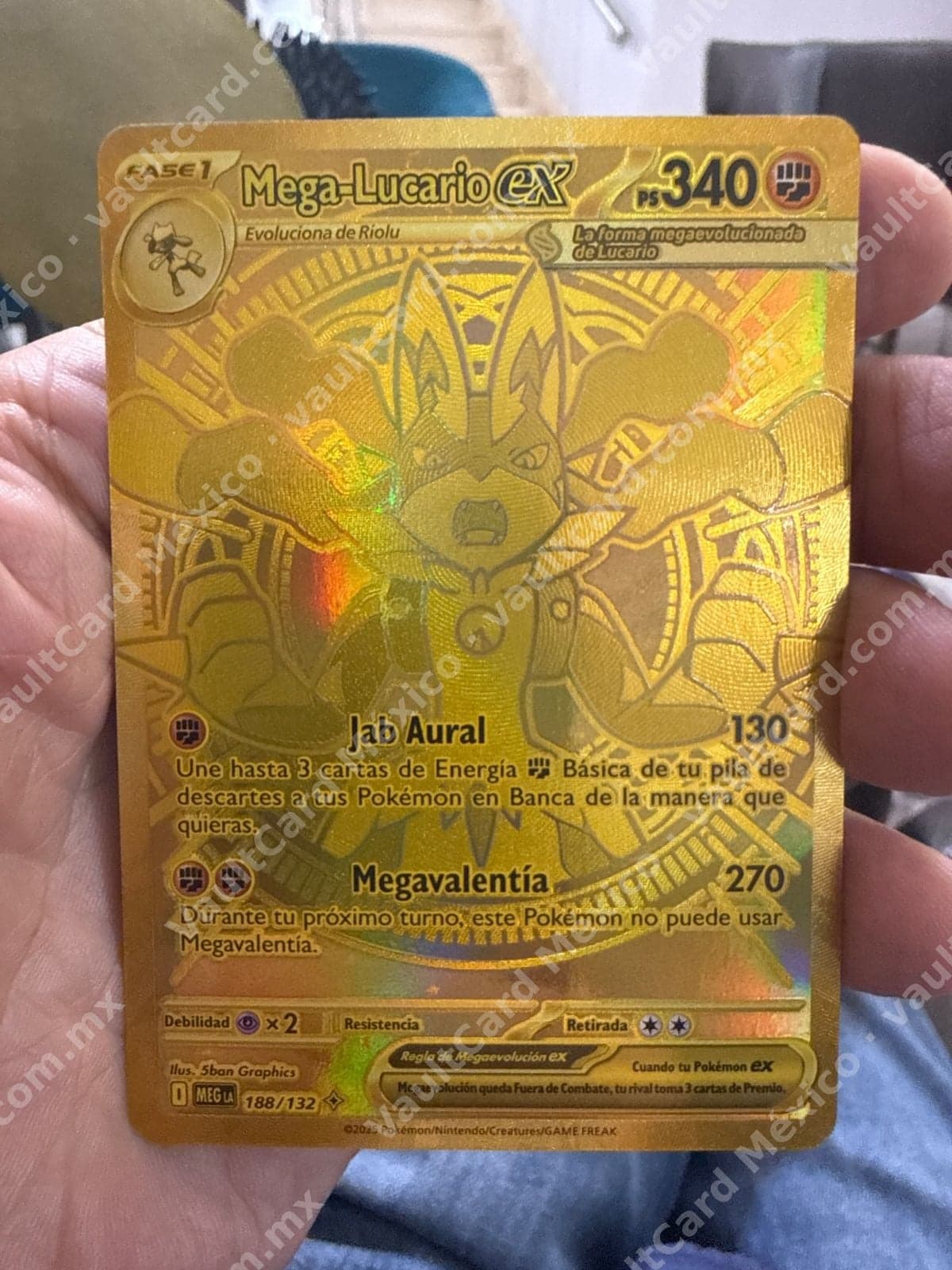 Mega-Lucario ex 188/132 Dorada (MEG) Español