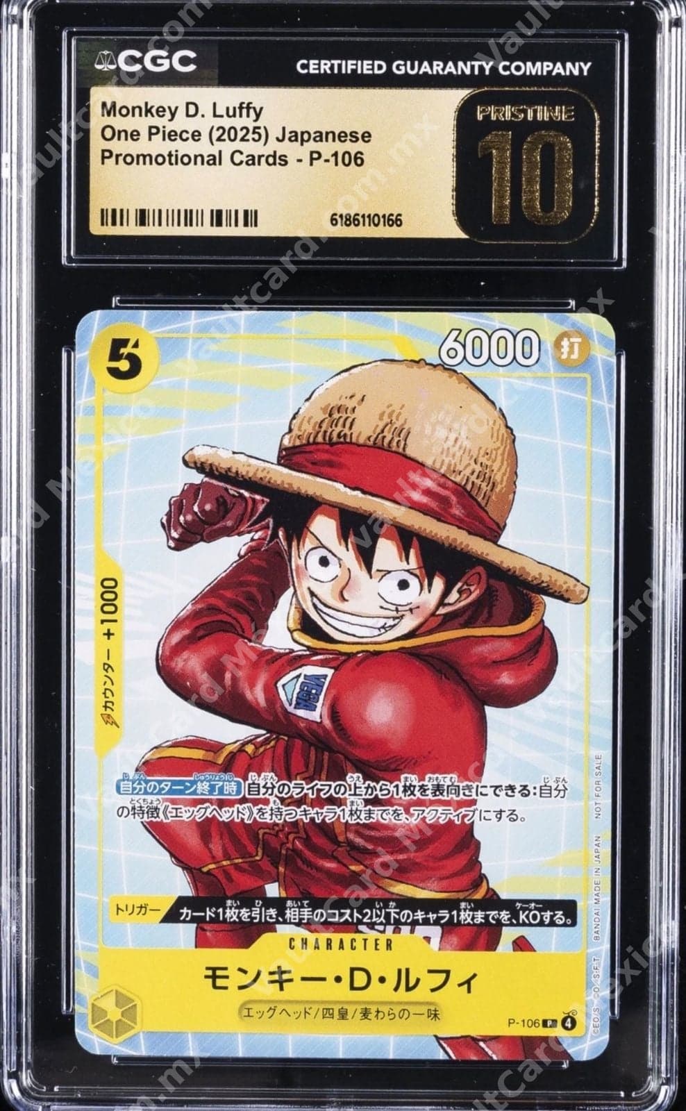Monkey D. Luffy P-106 Promo Japonés CGC Pristine 10 - One Piece Card Game