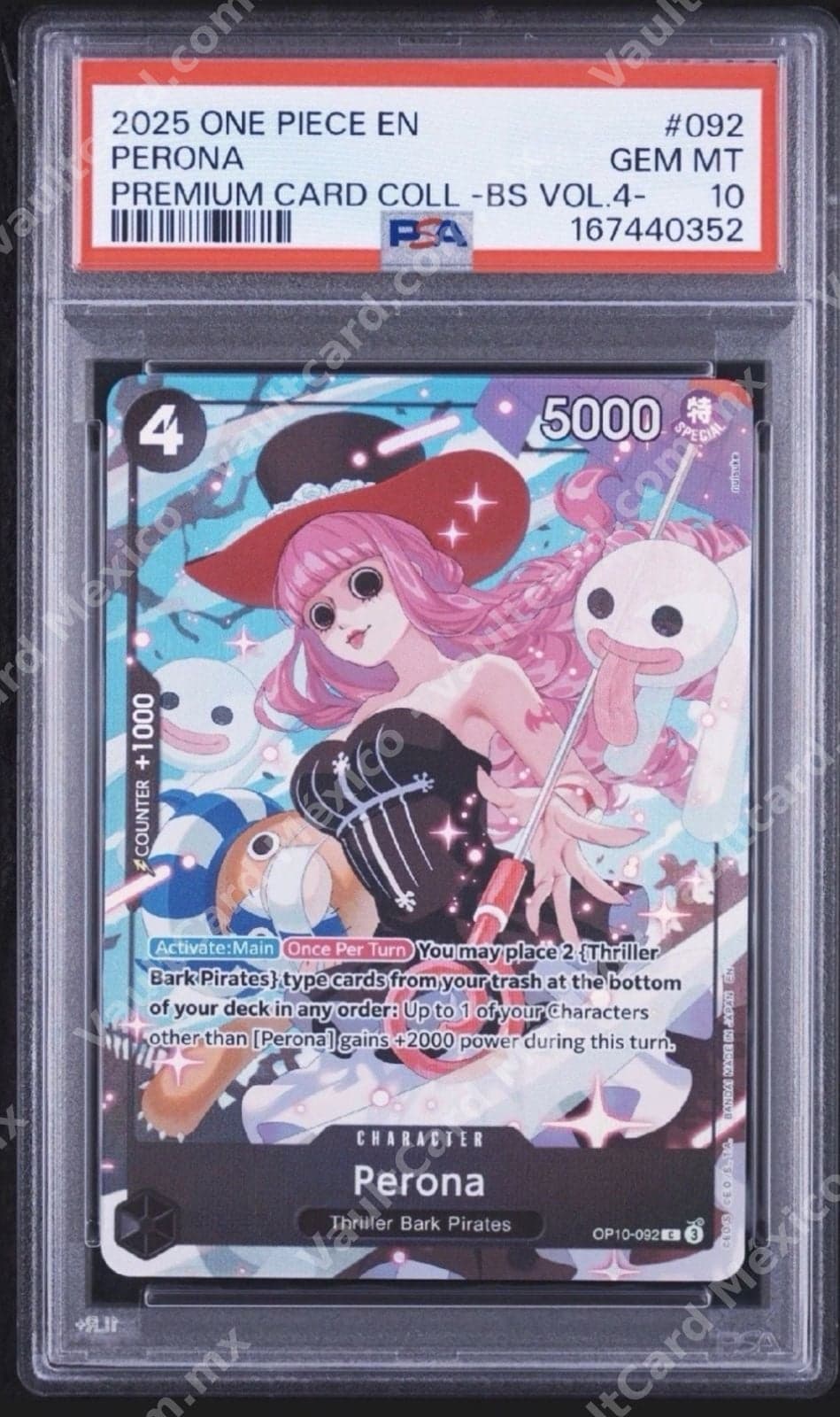 Perona OP10-092 PSA 10 GEM MT - Premium Card Collection BS Vol.4 (Inglés)