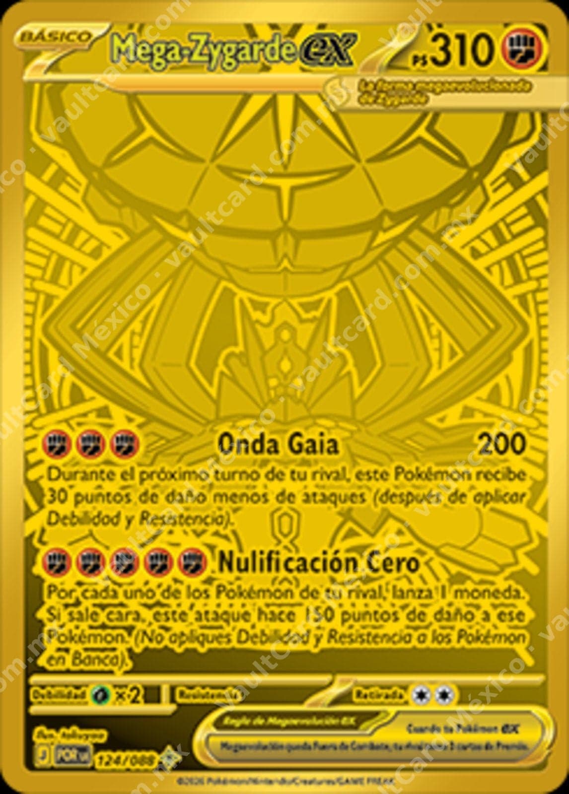 Mega-Zygarde ex 124/088 - (PGN) Español Carta Oro