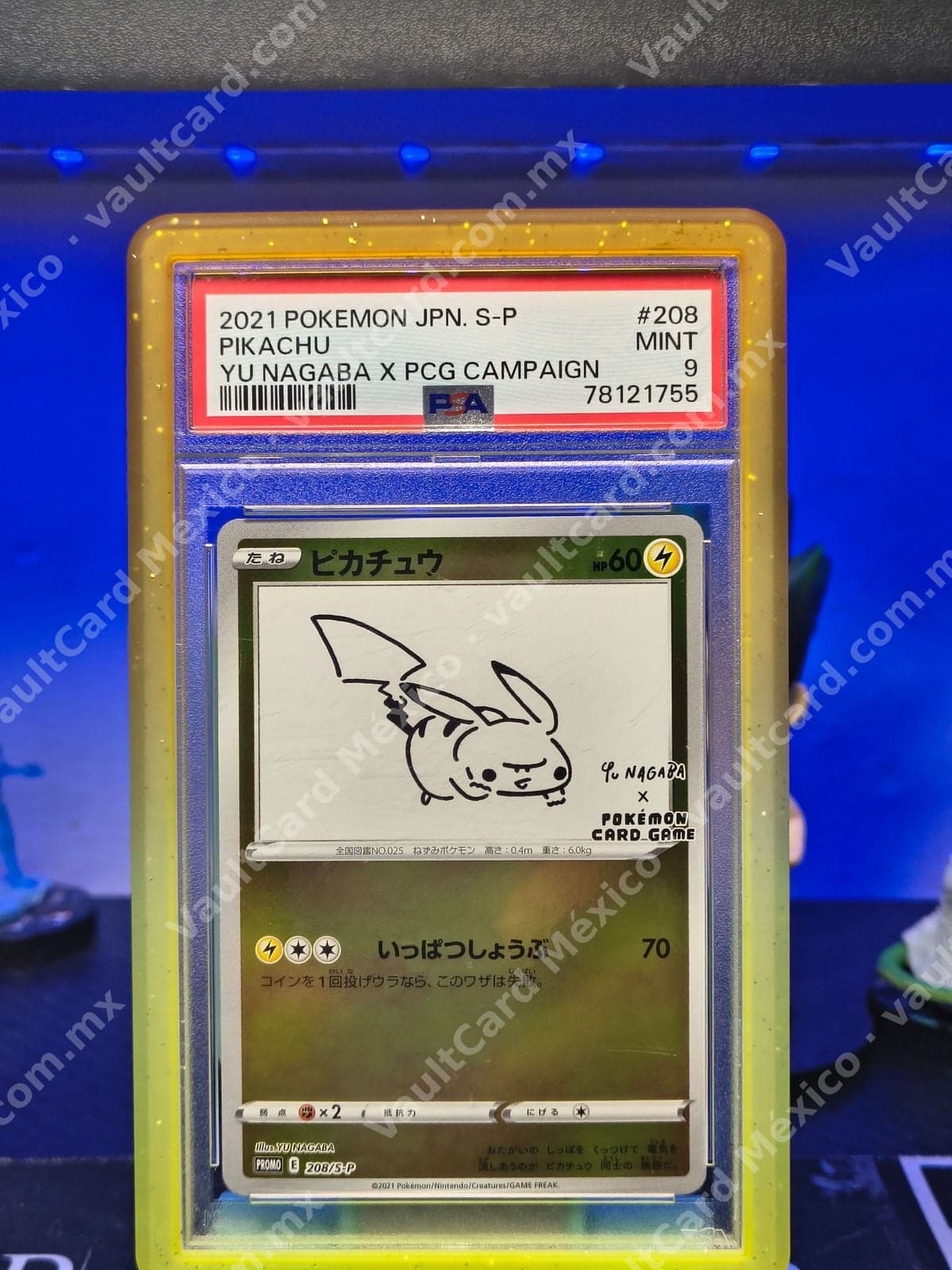 Pikachu 208/S-P Yu Nagaba x PCG Promo Japonés - PSA 9 MINT