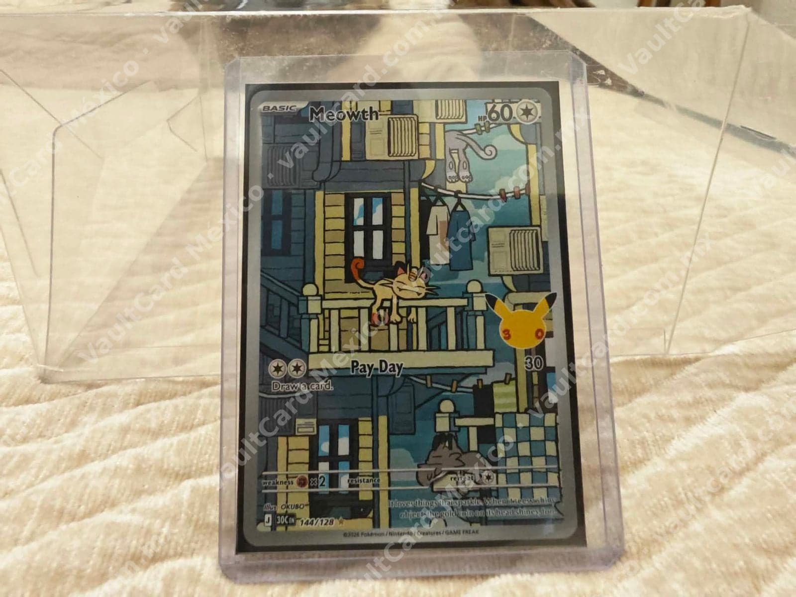 Meowth 144/128 - Illustration Rare Inglés (30C)
