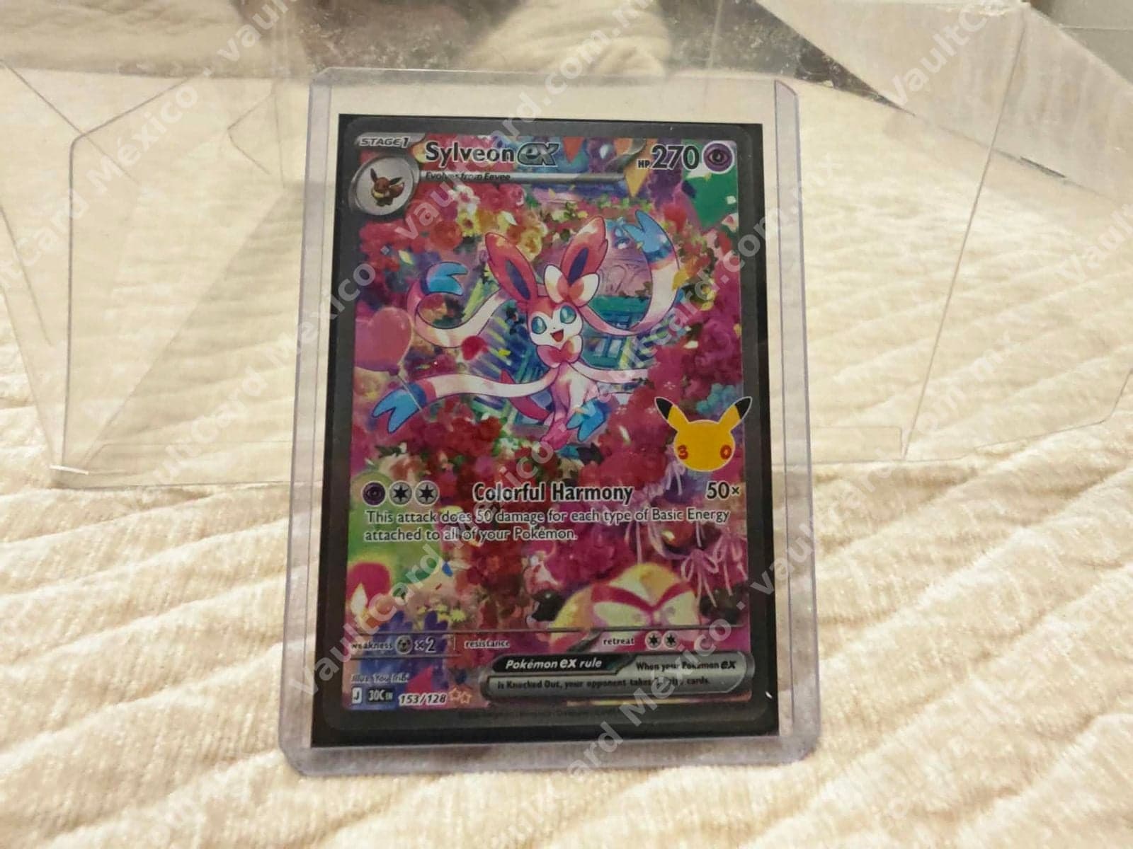 Sylveon ex 153/128 Full Art - Celebraciones 25 Aniversario (30C) Inglés