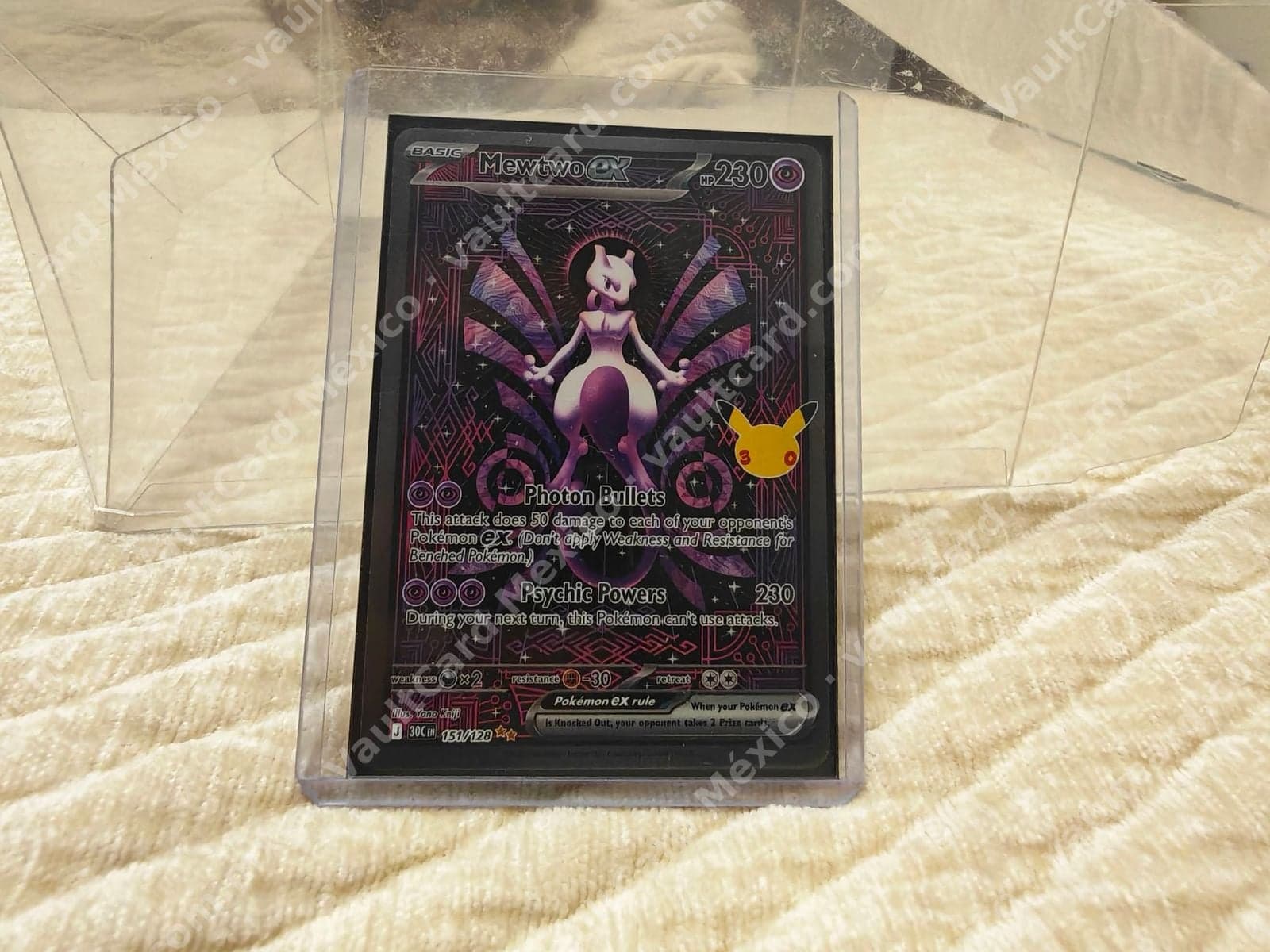 Mewtwo ex 151/128 - 151 (MEW) Inglés - Promo Pikachu 30 Aniversario