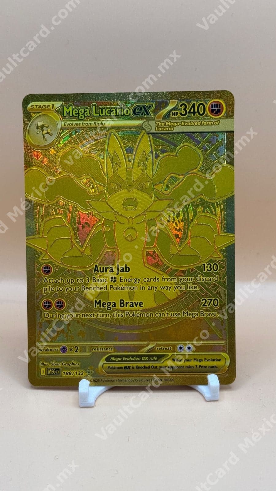 Mega Lucario ex 188/132 Gold (MEG) Inglés