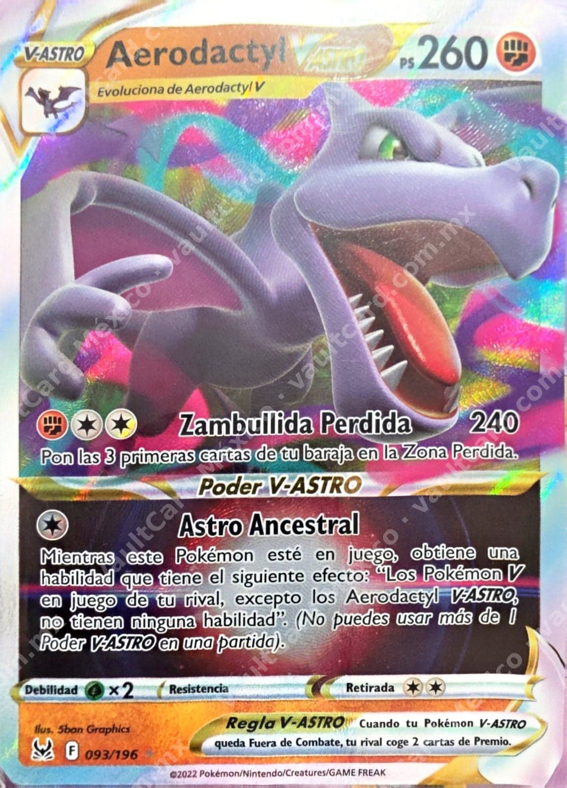 Aerodactyl V-ASTRO 093/196 - Origen Perdido (LOR) Español