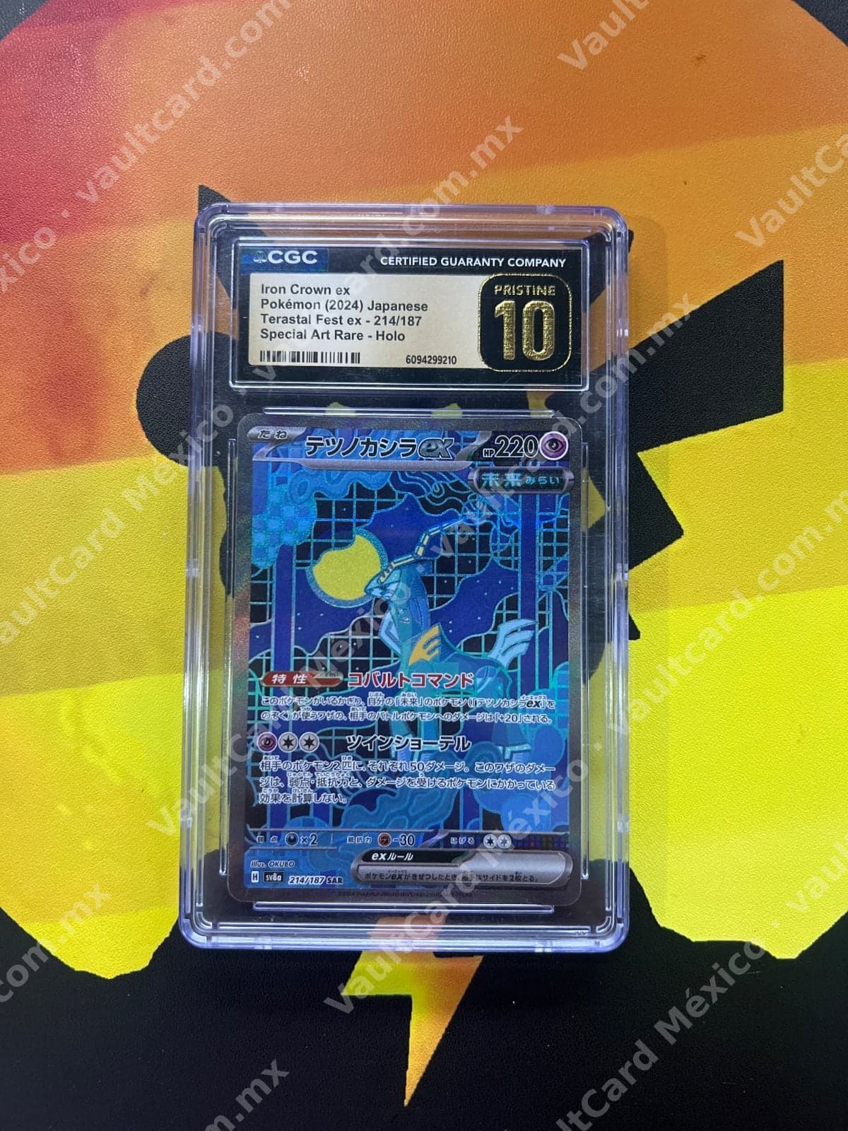 Iron Crown ex 214/187 SAR - Terastal Festival ex (SV8a) Japonés - CGC Pristine 10