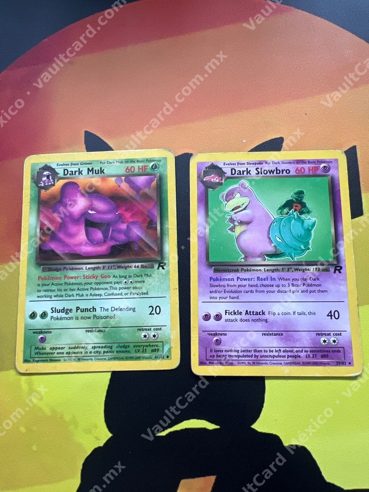 Lote Dark Muk 41/82 y Dark Slowbro 29/82 - Team Rocket Inglés