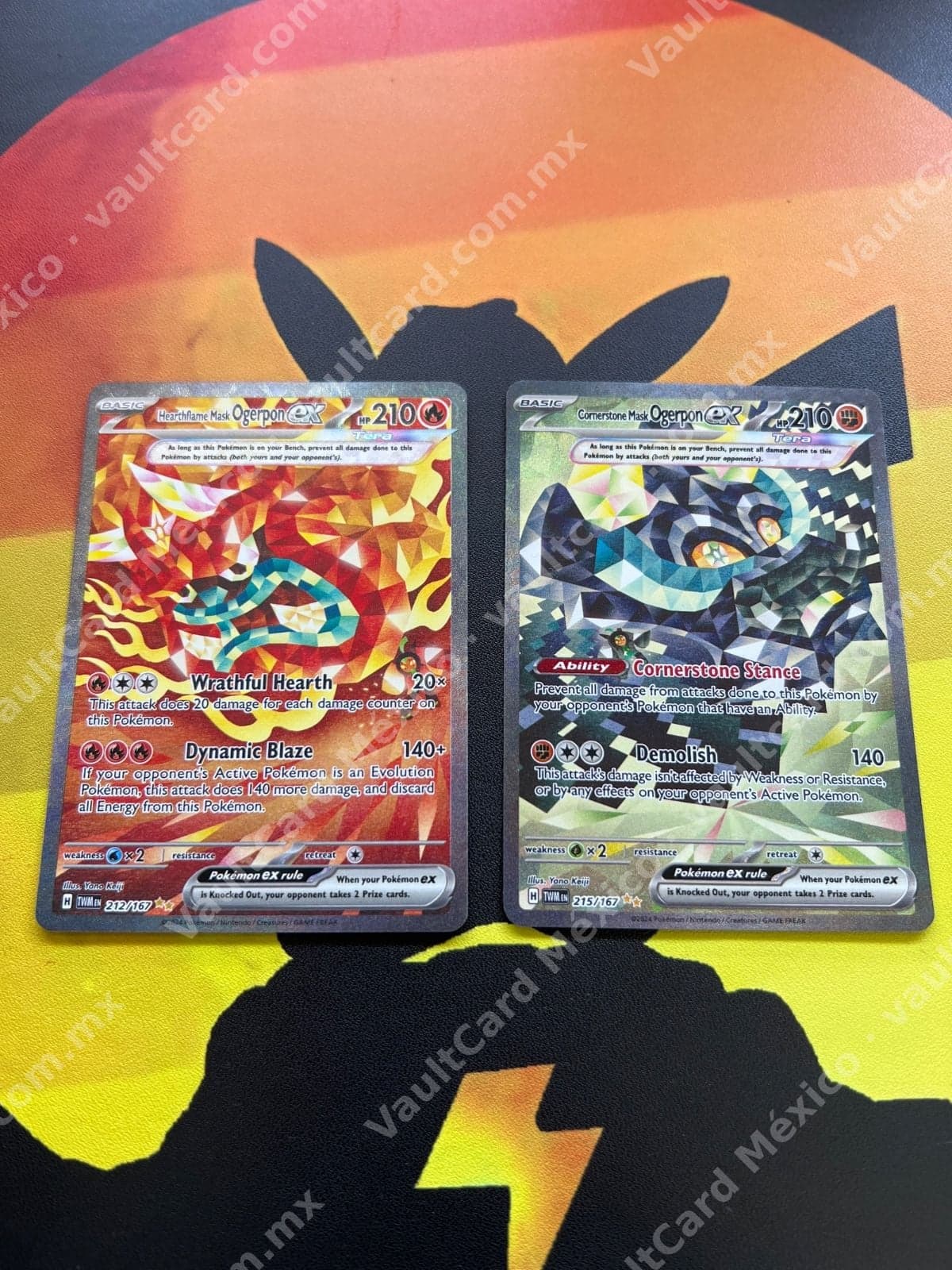 Lote 2 Cartas Ogerpon ex 212/167 y 215/167 - TWM Inglés SIR — foto 1