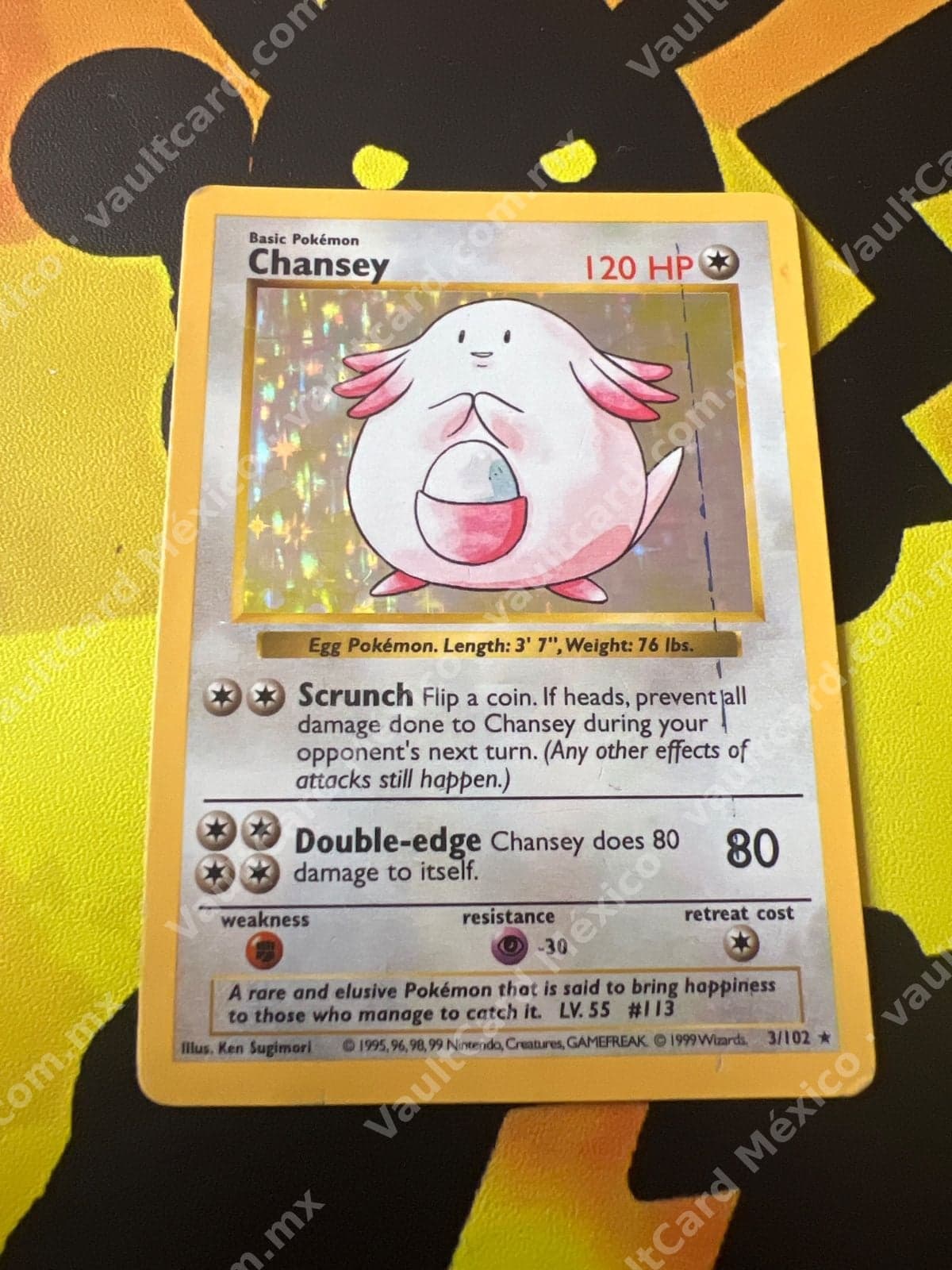 Chansey 3/102 Holo - Base Set Inglés (1999 Wizards)