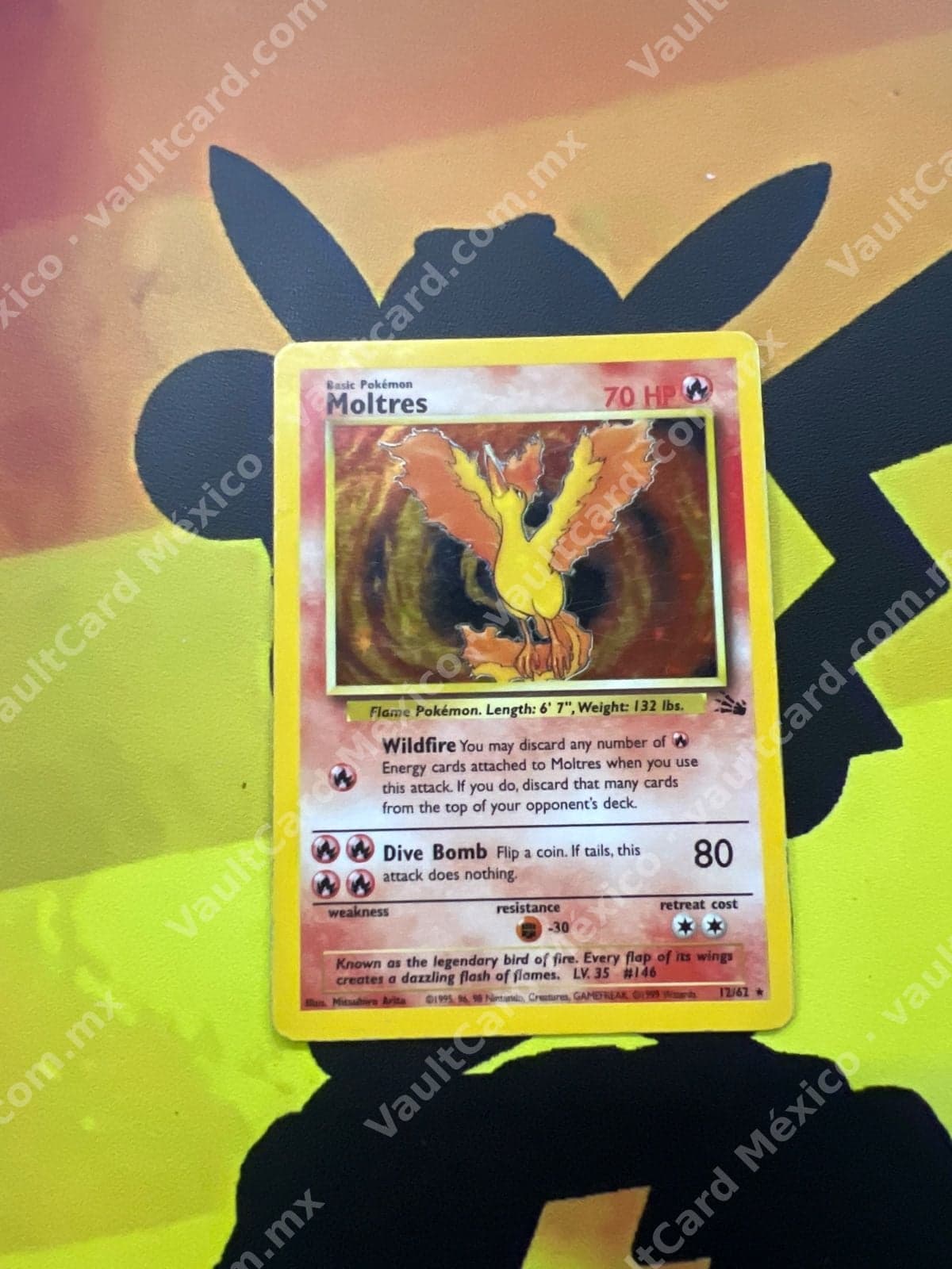 Moltres 12/62 - Fossil Inglés (Holo)