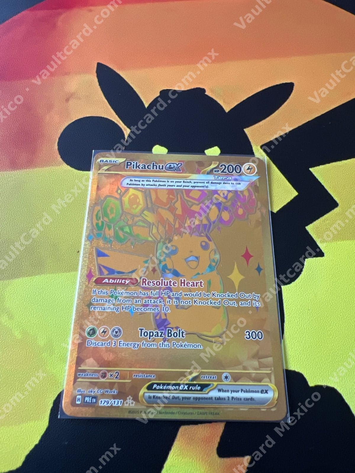 Pikachu ex 179/131 - Gold Hyper Rare (PRE) Inglés