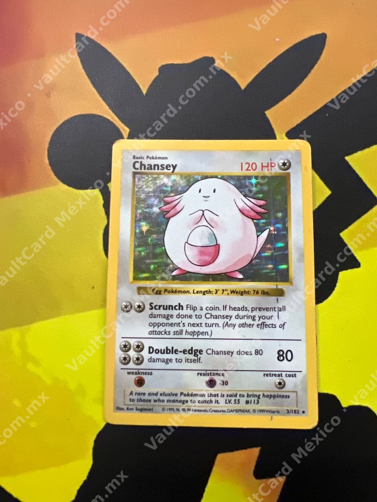 Chansey Holo 3/102 - Base Set Inglés 1999
