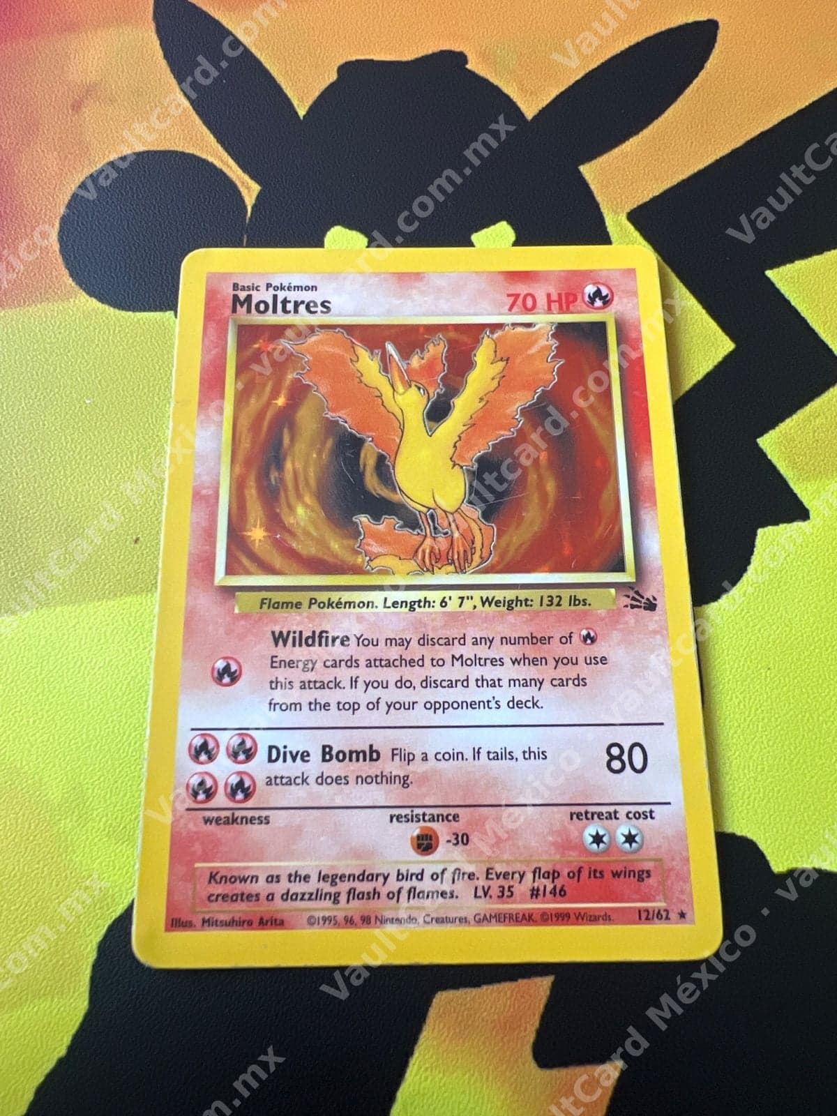 Moltres 12/62 - Fossil Inglés (WOTC 1999)