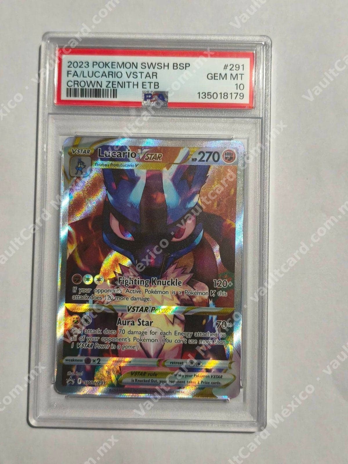 Lucario VSTAR #291 - Crown Zenith Promo Inglés - PSA 10 GEM MINT