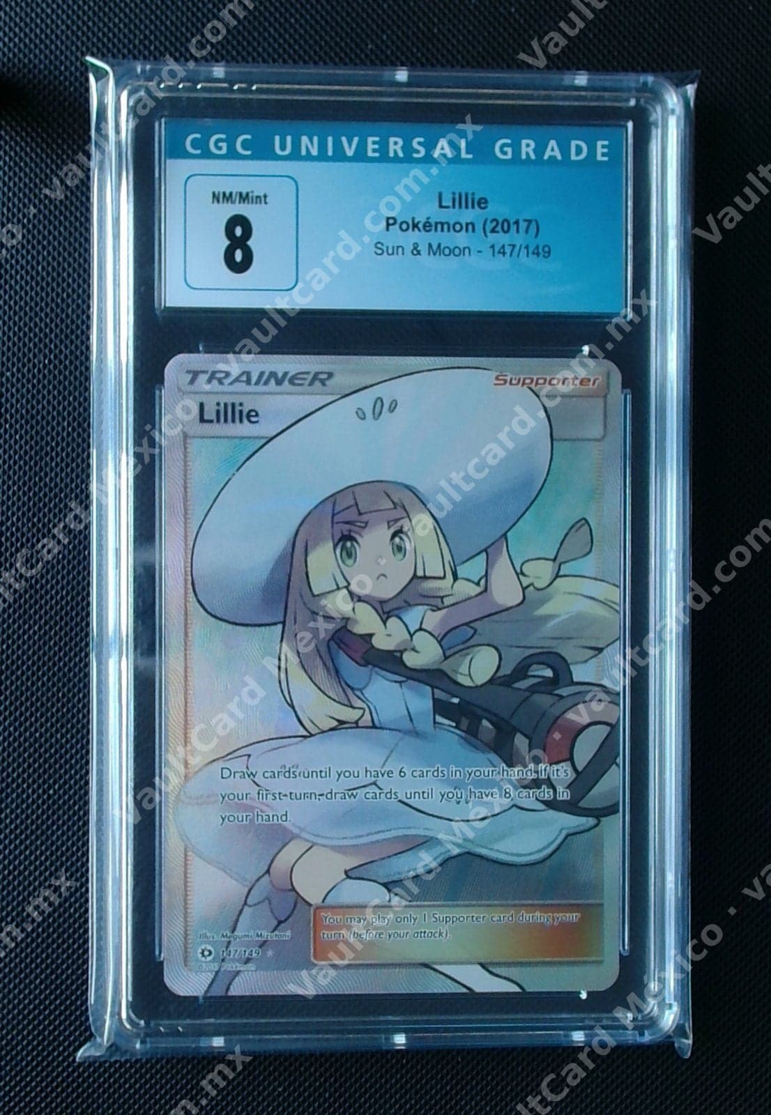 Lillie 147/149 Full Art - Sun & Moon Inglés - CGC 8 NM/Mint