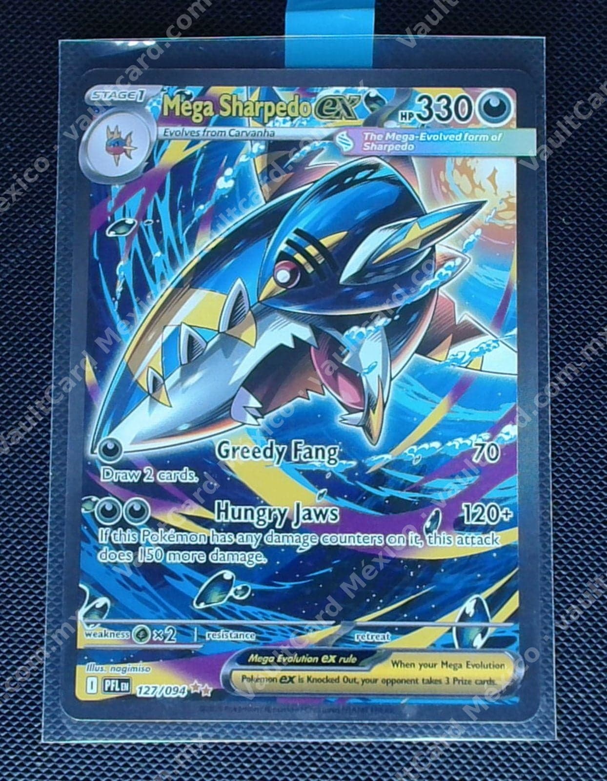Mega Sharpedo ex 127/094 - (PFL) Inglés - Special Illustration Rare