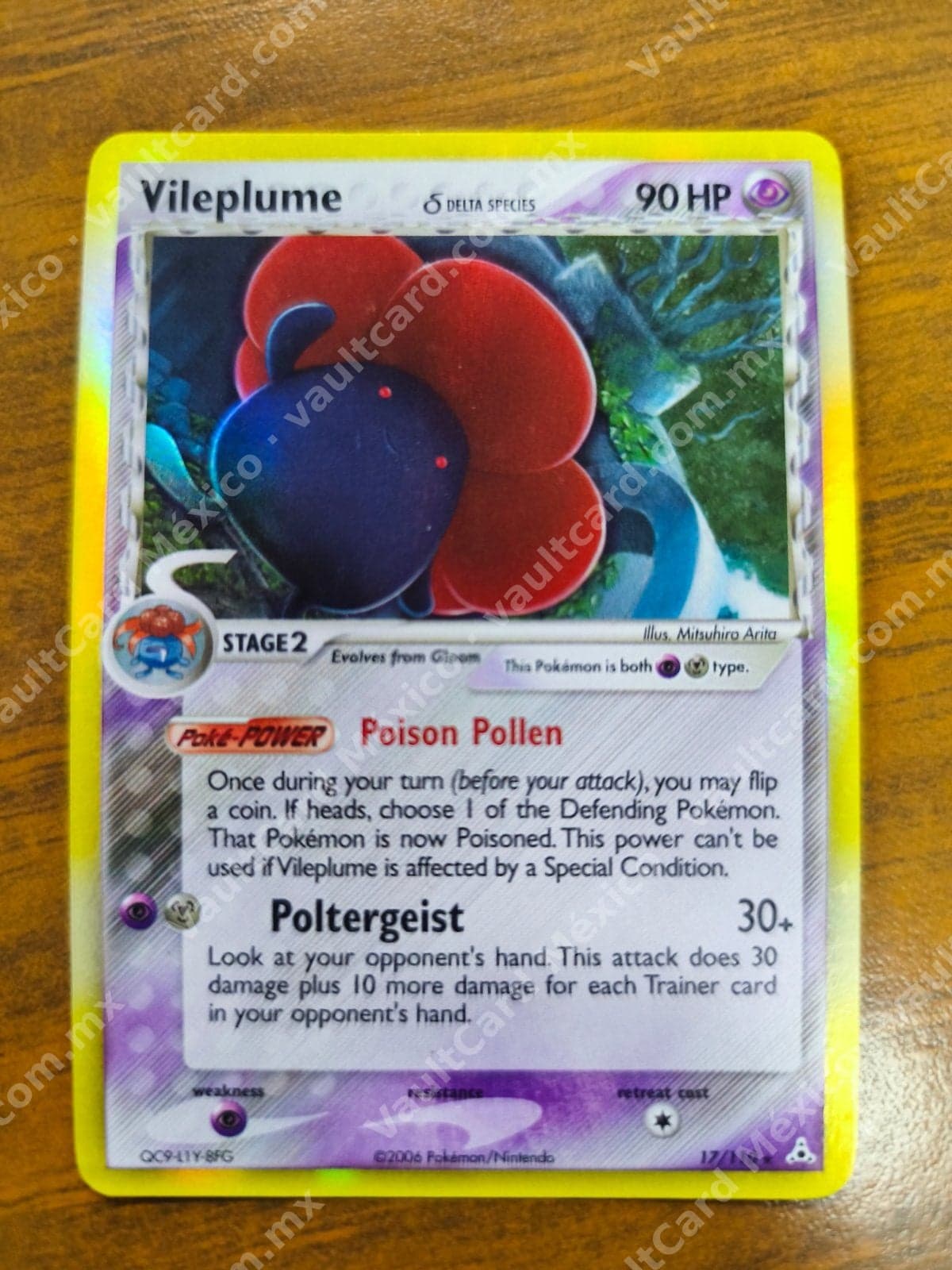 Vileplume Delta Species 17/110 - EX Holon Phantoms Inglés Holo — foto 1