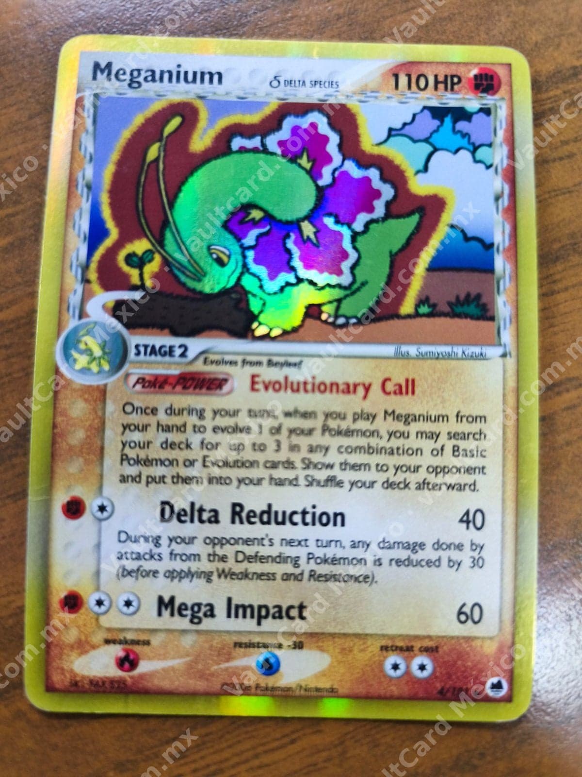 Meganium δ Delta Species 4/101 - EX Dragon Frontiers Inglés Holo — foto 1