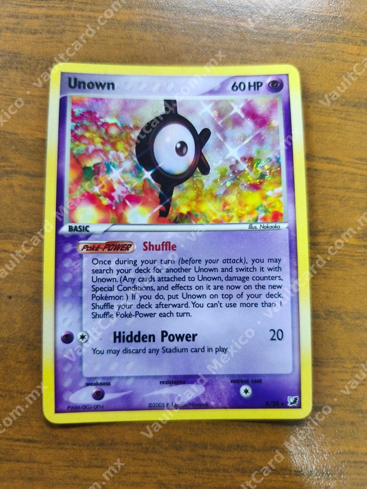 Unown K K/28 - EX Unseen Forces Holo Inglés