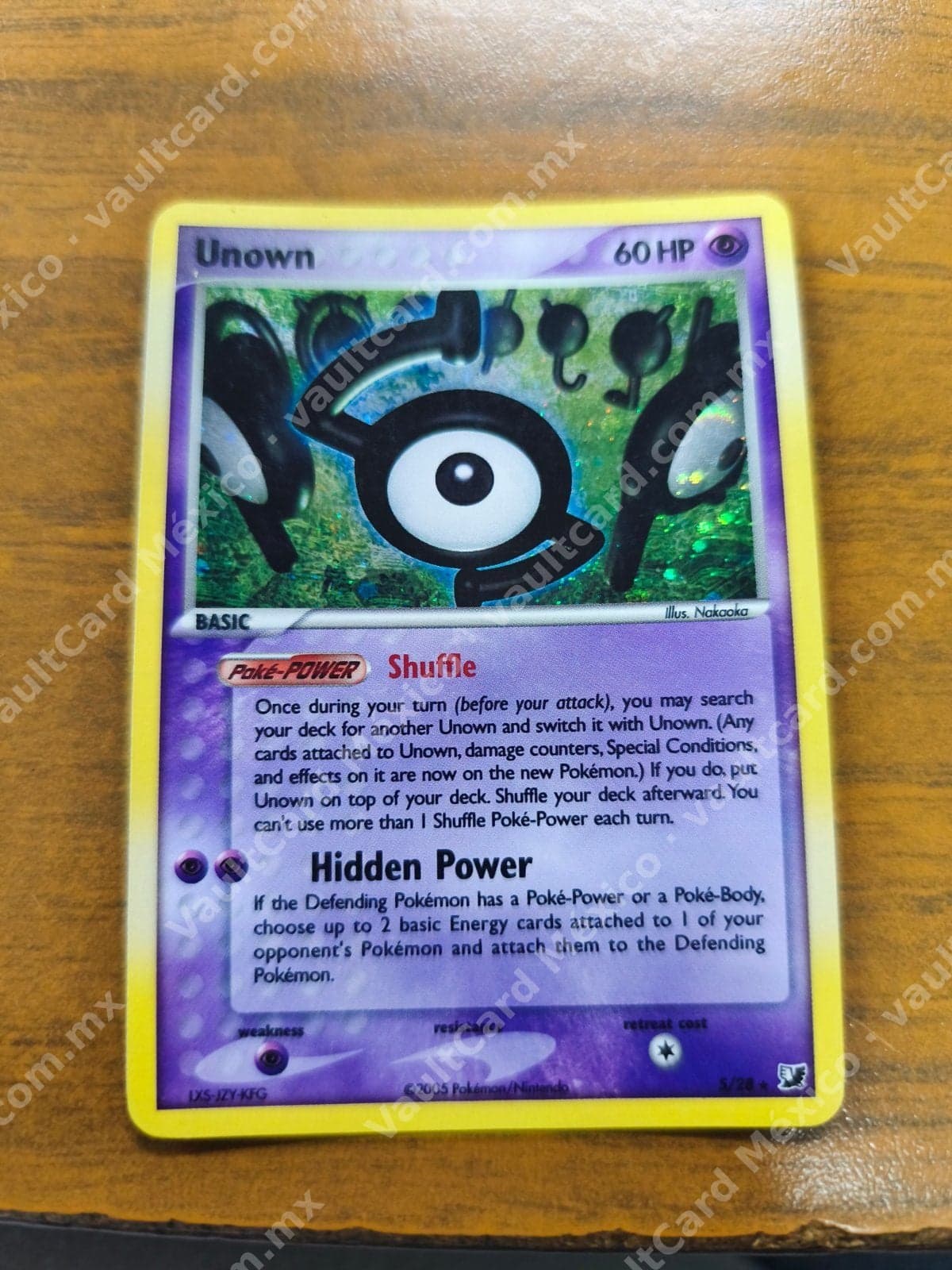Unown S S/28 - EX Unseen Forces Holo Inglés