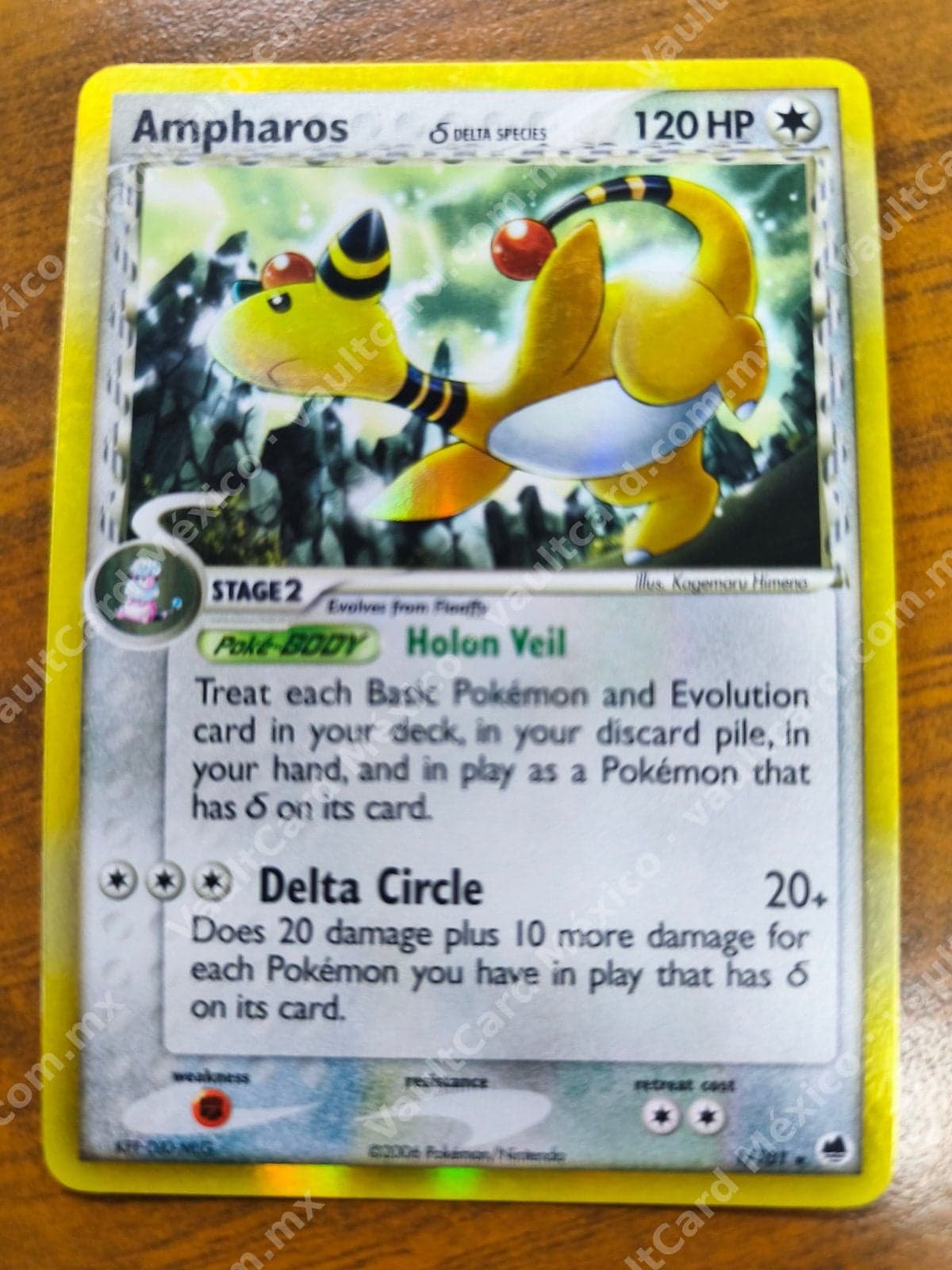 Ampharos δ Delta Species 1/101 - EX Dragon Frontiers Inglés Holo