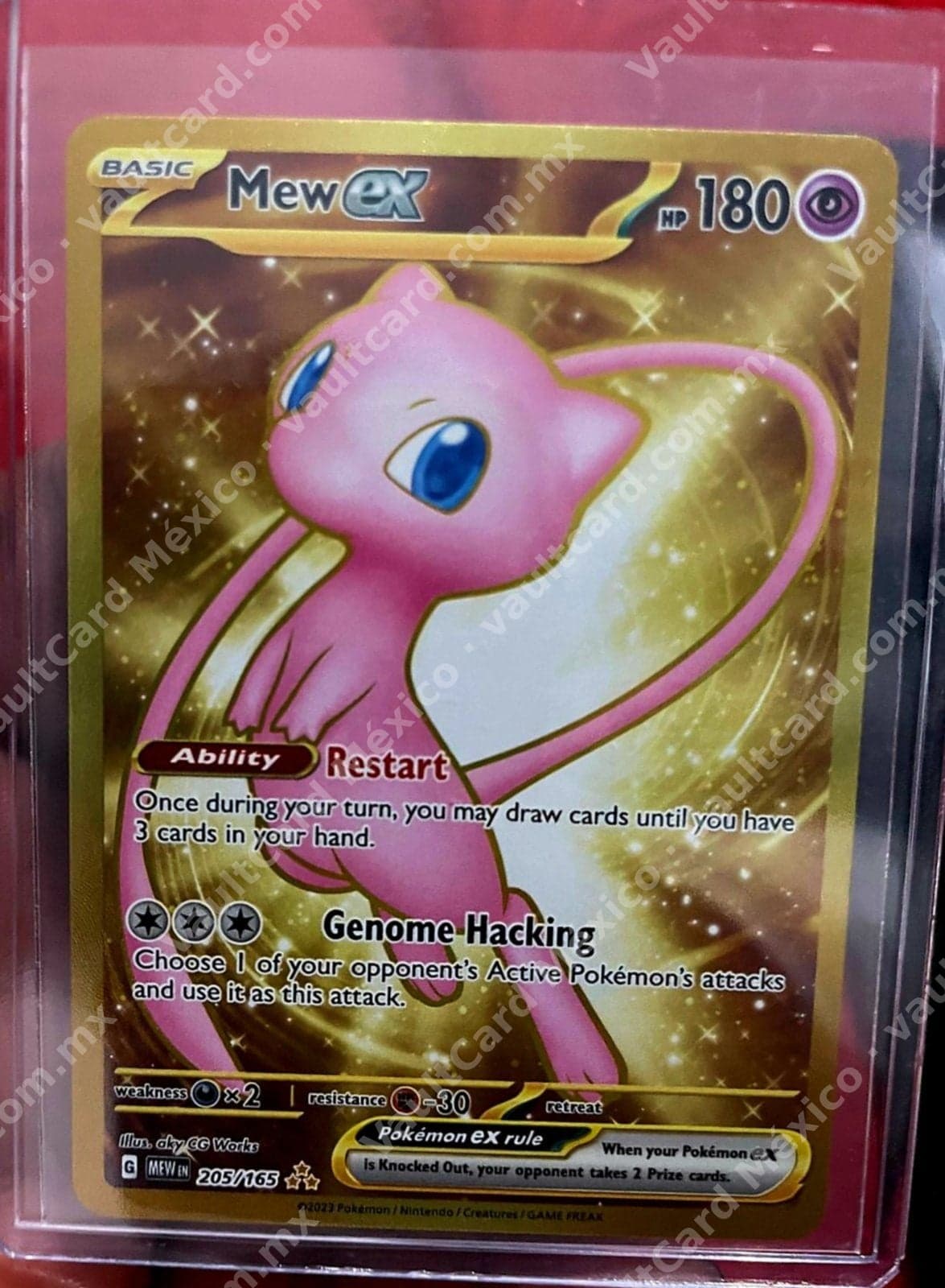 Mew ex 205/165 - 151 (MEW) Inglés Gold Hyper Rare