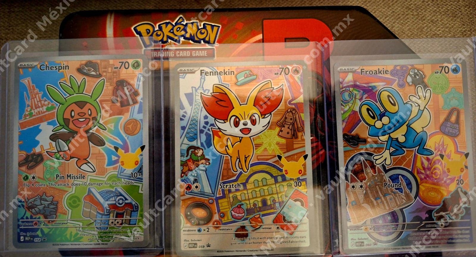 Lote Chespin 058, Fennekin 059 y Froakie 060 - (MEP) Inglés