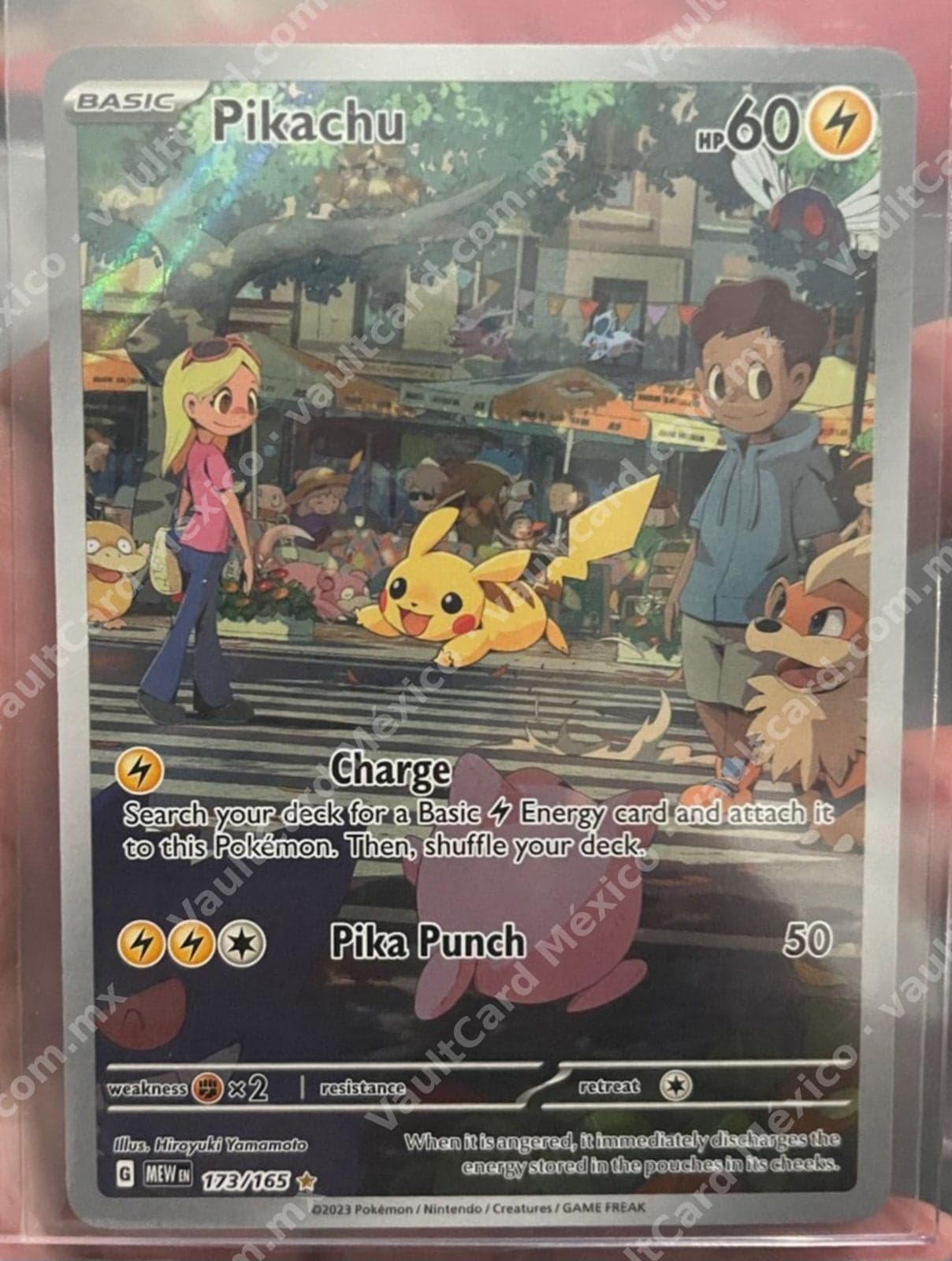 Pikachu 173/165 - 151 (MEW) Inglés - Illustration Rare