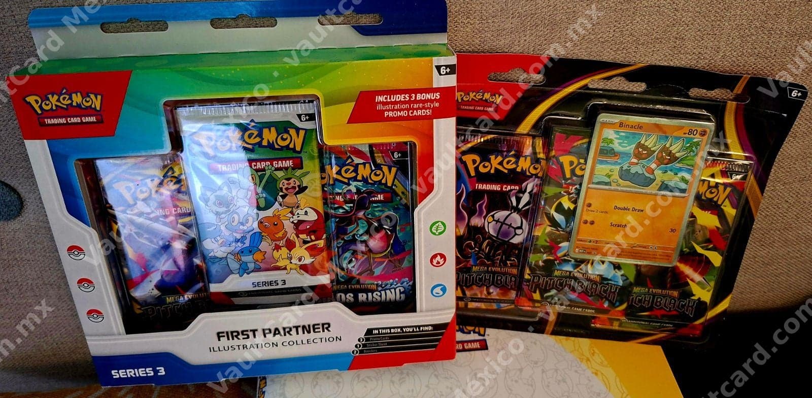 Lote Sellado Pokémon TCG - First Partner Illustration Collection Series 3 + Blister Mega Evolution Pitch Black (Inglés)