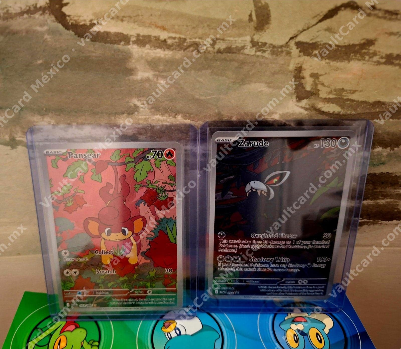 Lote Pokémon: Pansear 099/086 (WHT) + Zarude 086 Promo (MEP) Inglés