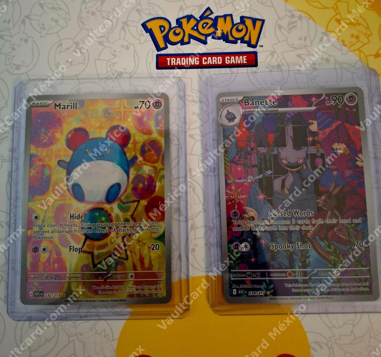 Lote Marill 232/217 y Banette 234/217 - (ASC) Inglés Illustration Rare