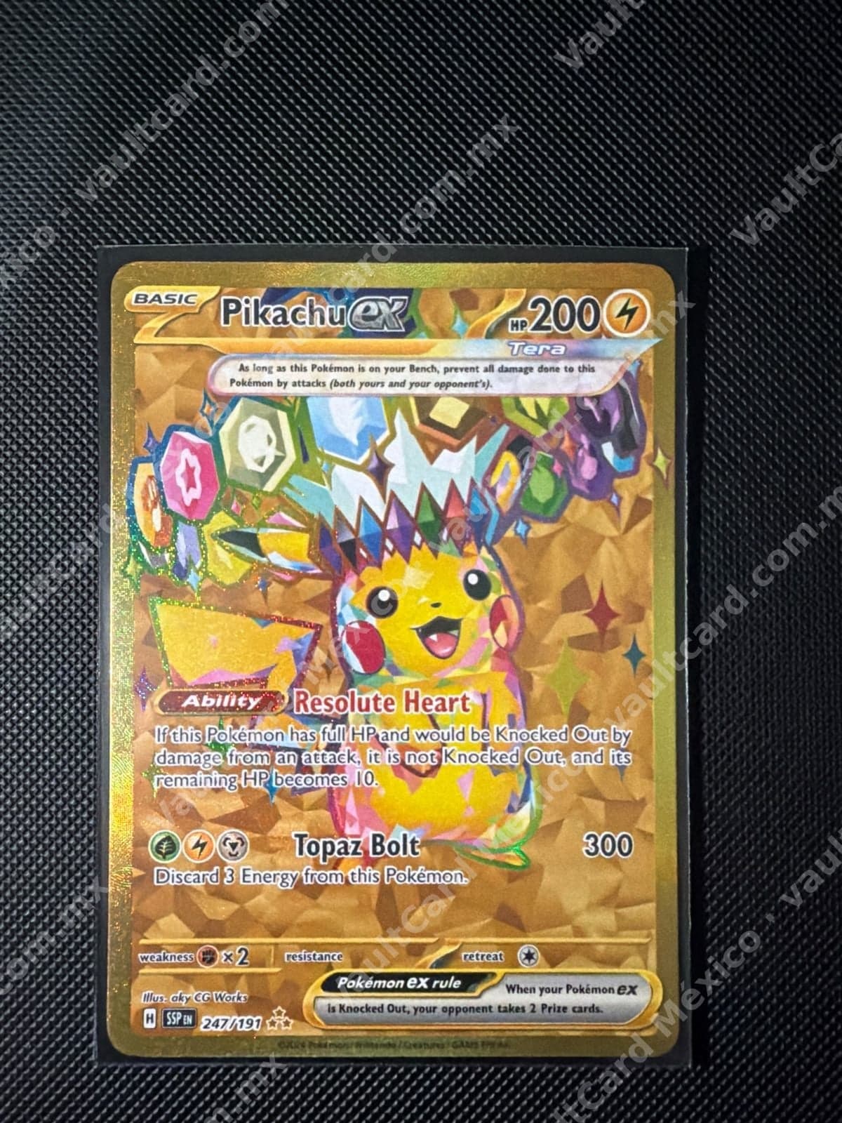 Pikachu ex 247/191 - Surging Sparks (SSP) Dorada Inglés