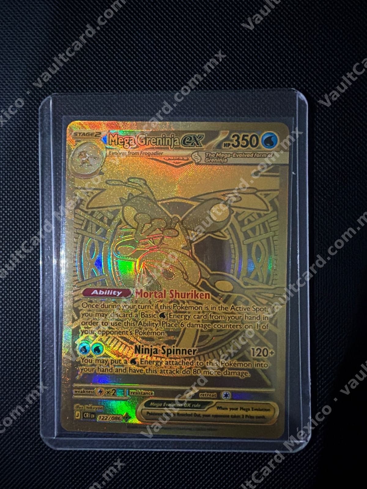 Mega Greninja ex 122/086 - (CRI) Inglés - Carta Dorada