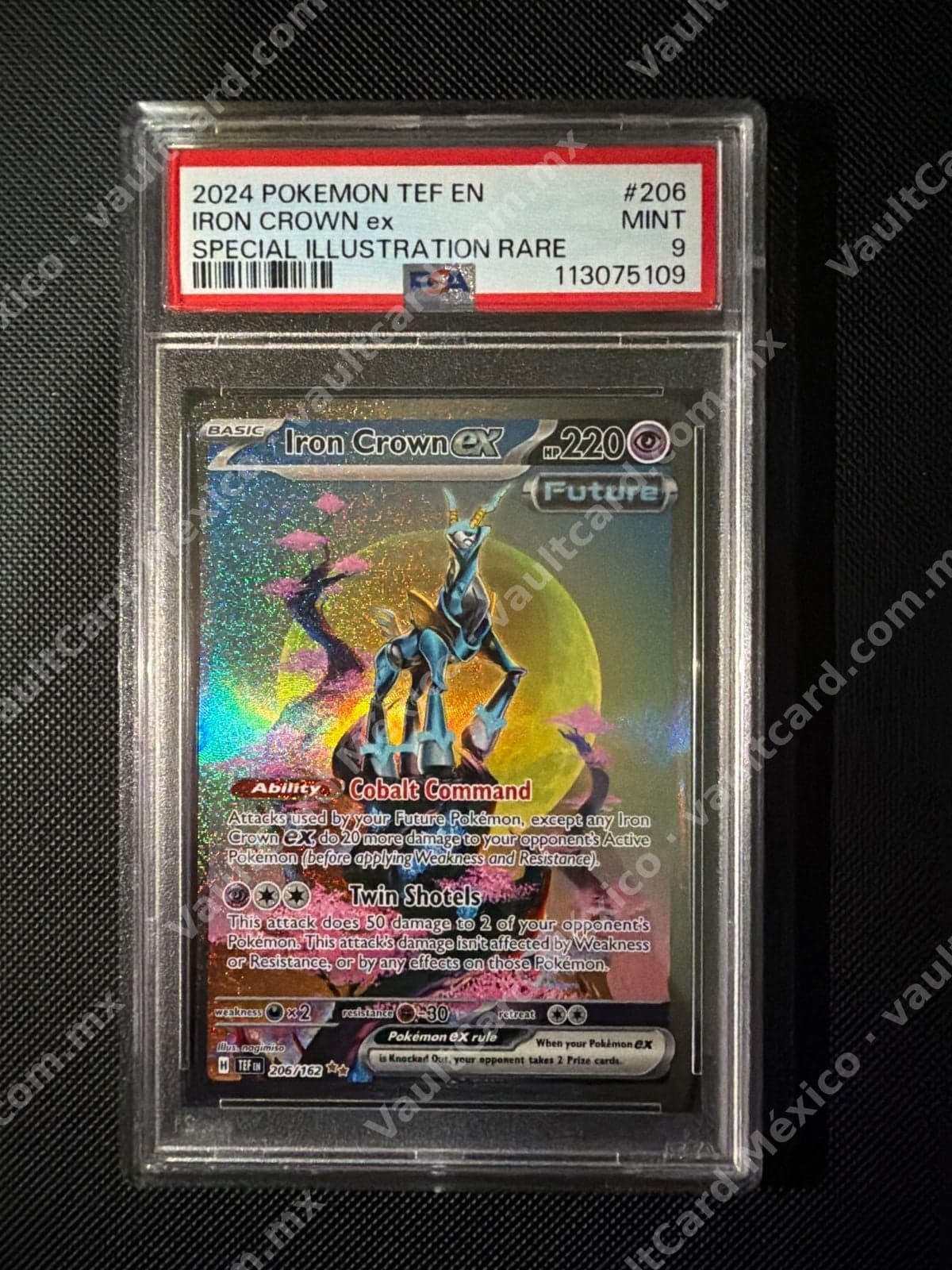 Iron Crown ex 206/162 - Temporal Forces (TEF) Inglés - PSA 9 Special Illustration Rare