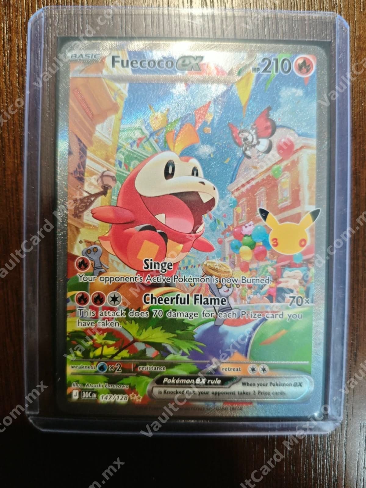 Fuecoco ex 147/128 - Full Art Inglés 30th aniversario