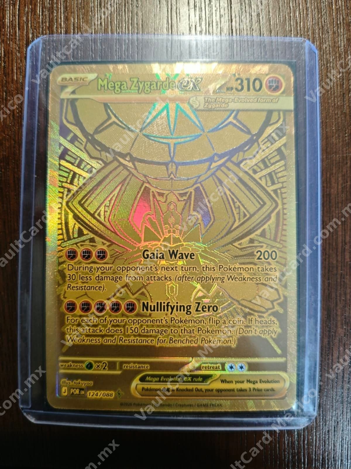 Mega Zygarde ex 124/088 - Carta Dorada (POR) Inglés