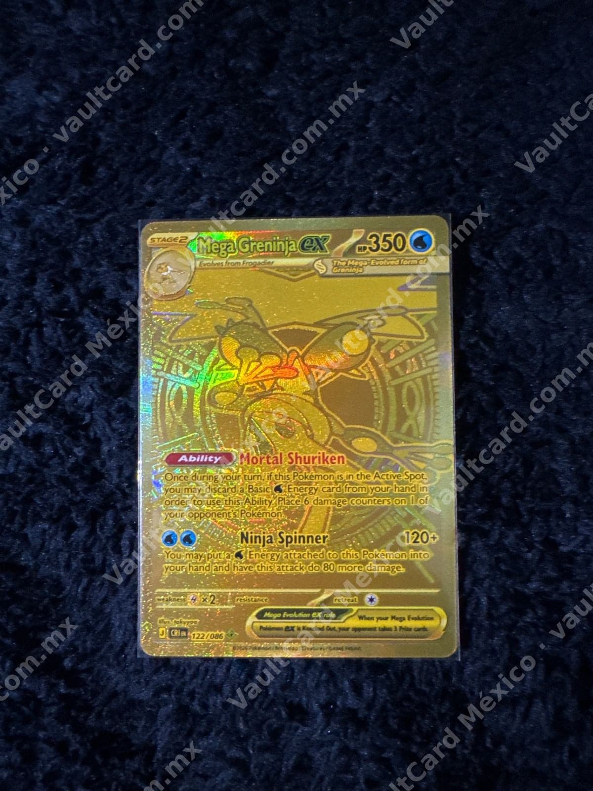 Mega Greninja ex 122/086 - Carta Dorada Inglés