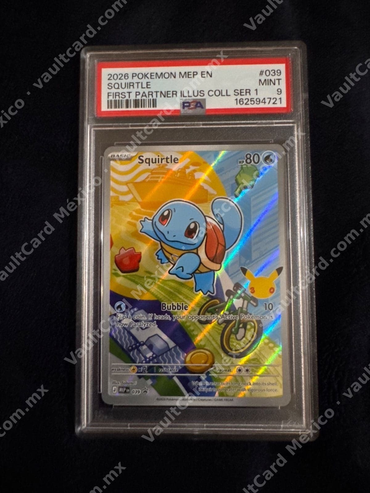 Squirtle 039 First Partner Illustration Collection Series 1 (MEP) Inglés - PSA 9 MINT