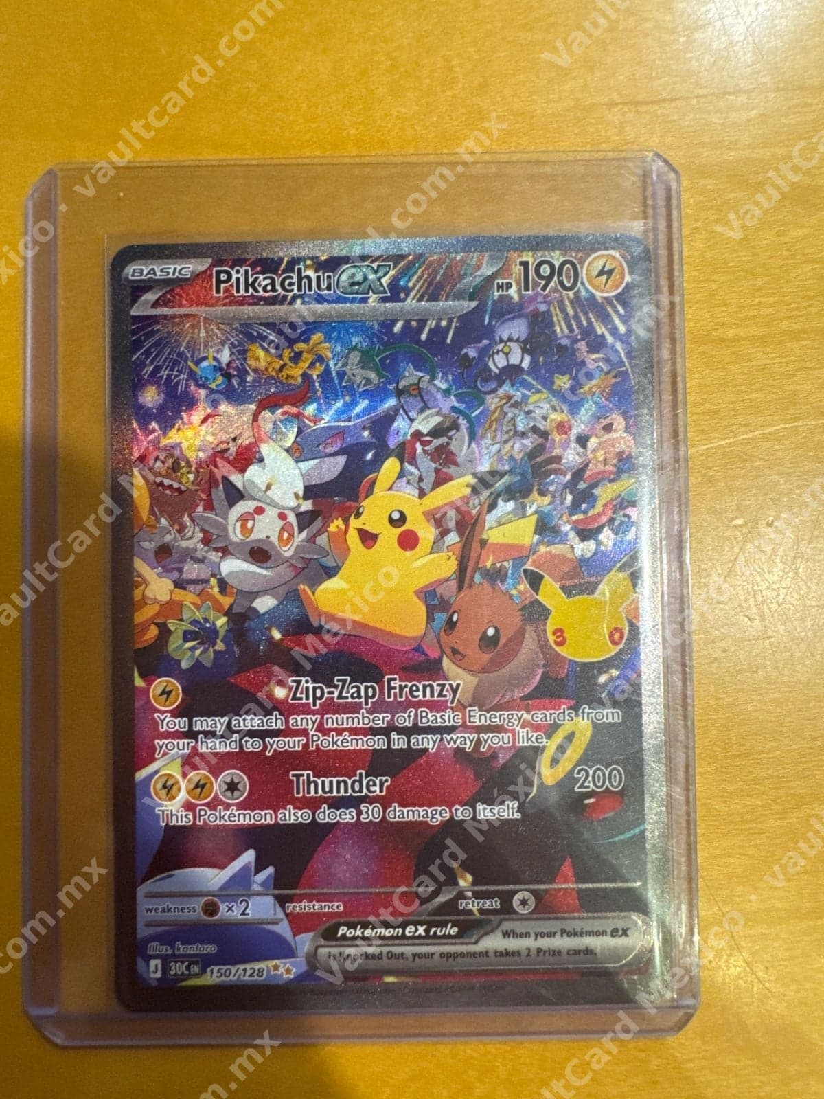 Pikachu ex 150/128 - 151 (MEW) Inglés Special Illustration Rare