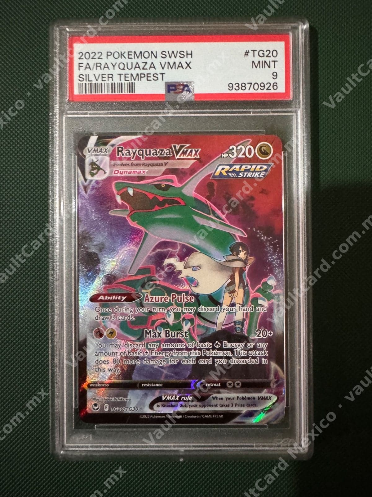 Rayquaza VMAX TG20/TG30 - Silver Tempest Inglés PSA 9 MINT