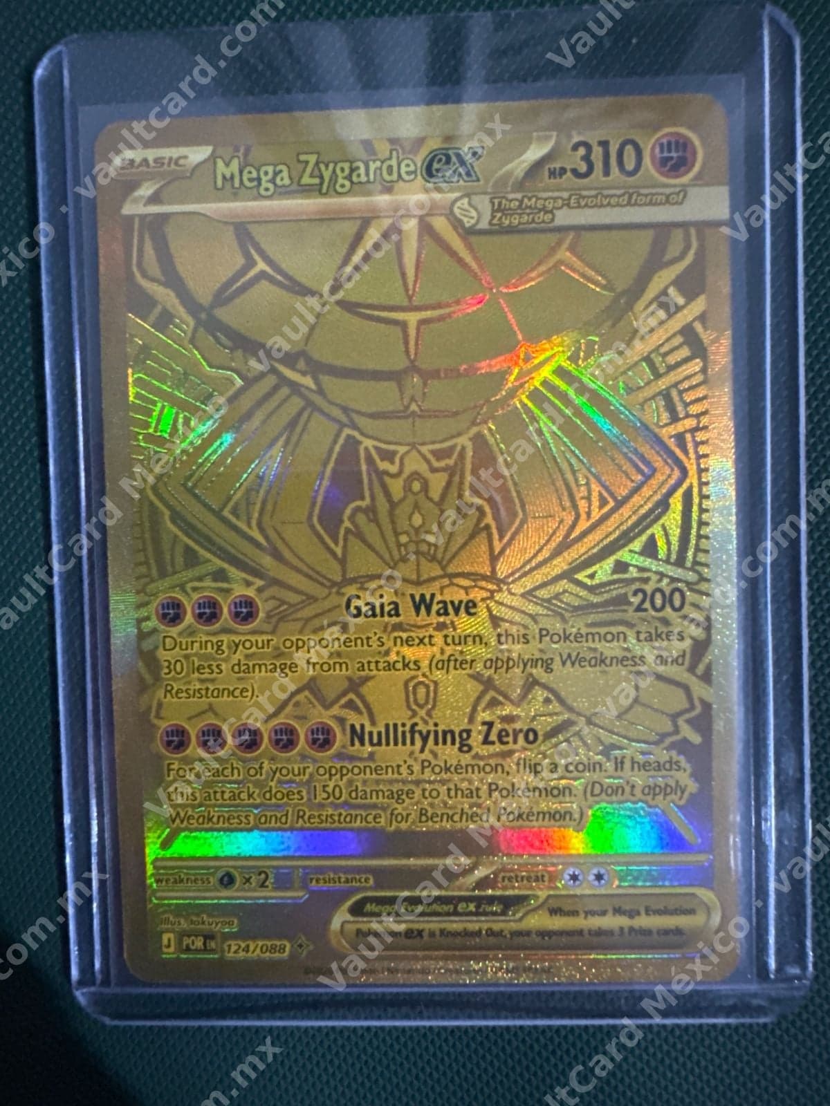 Mega Zygarde ex 124/088 - (POR) Inglés - Carta Dorada Gold