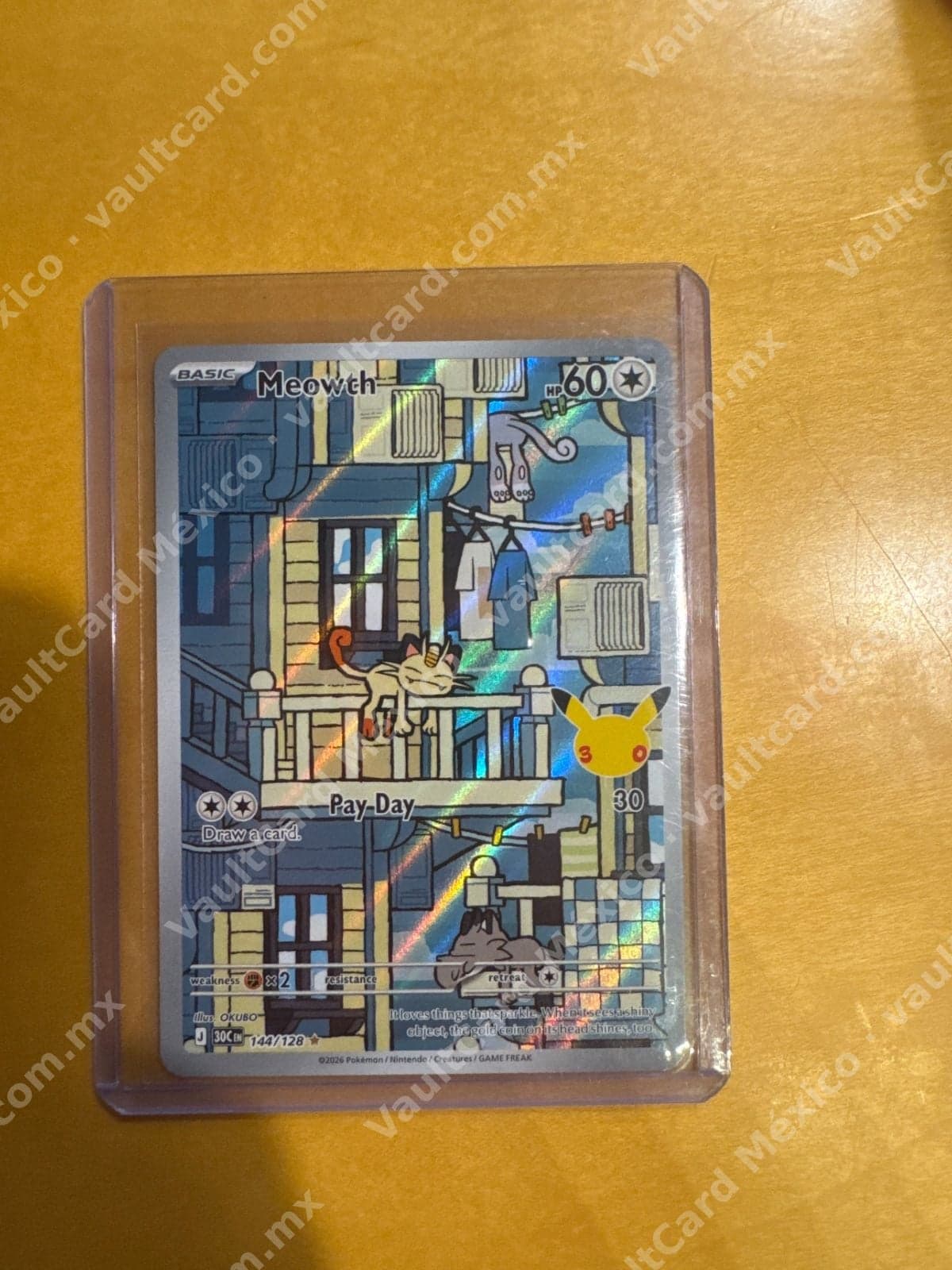 Meowth 144/128 - Illustration Rare (30C) Inglés