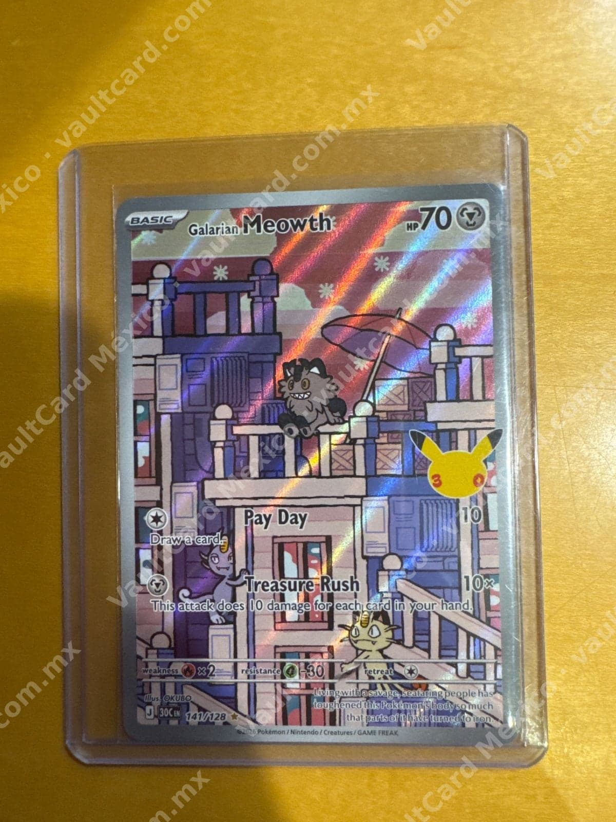 Galarian Meowth 141/128 - Illustration Rare (30C) Inglés