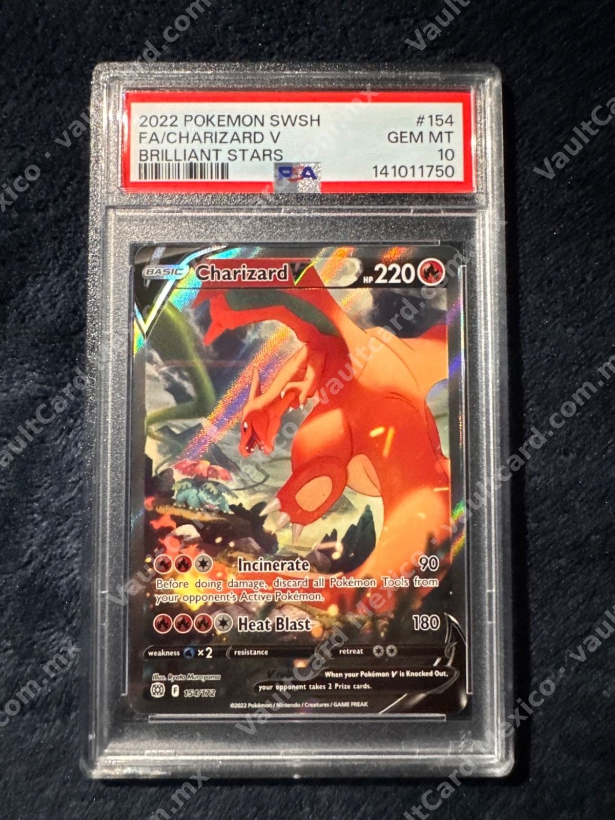 Charizard V 154/172 - Brilliant Stars (BRS) PSA 10 GEM MINT Inglés