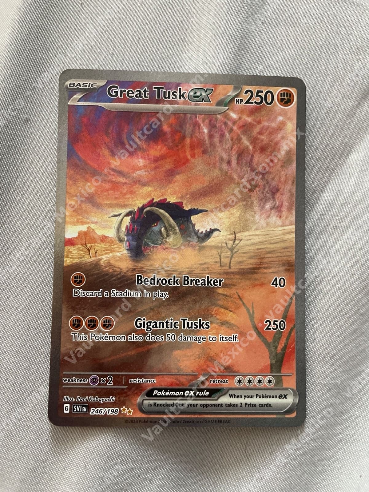 Great Tusk ex 246/198 - Scarlet & Violet (SVI) Inglés Special Illustration Rare
