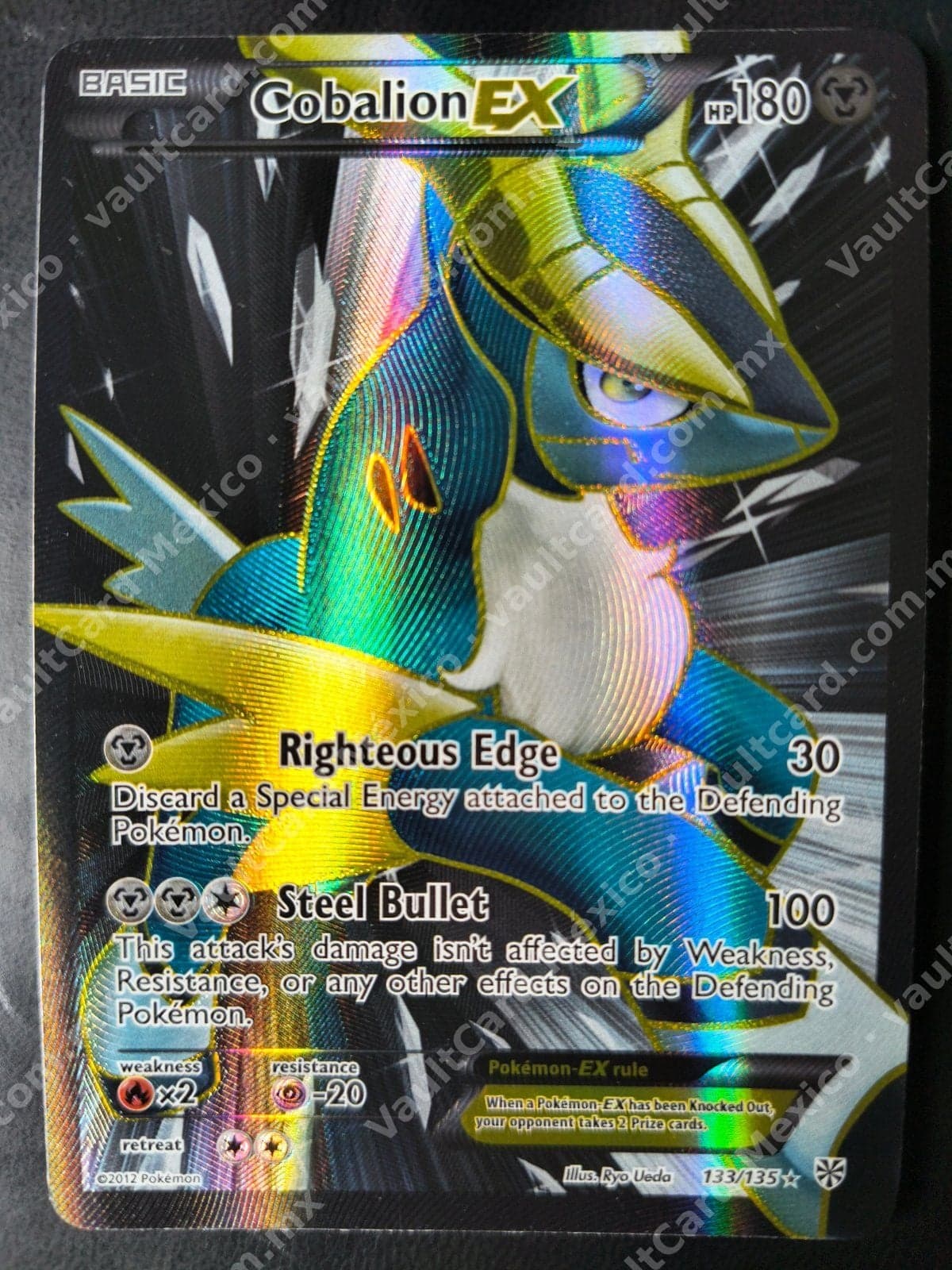 Cobalion EX 133/135 Full Art - Plasma Storm Inglés