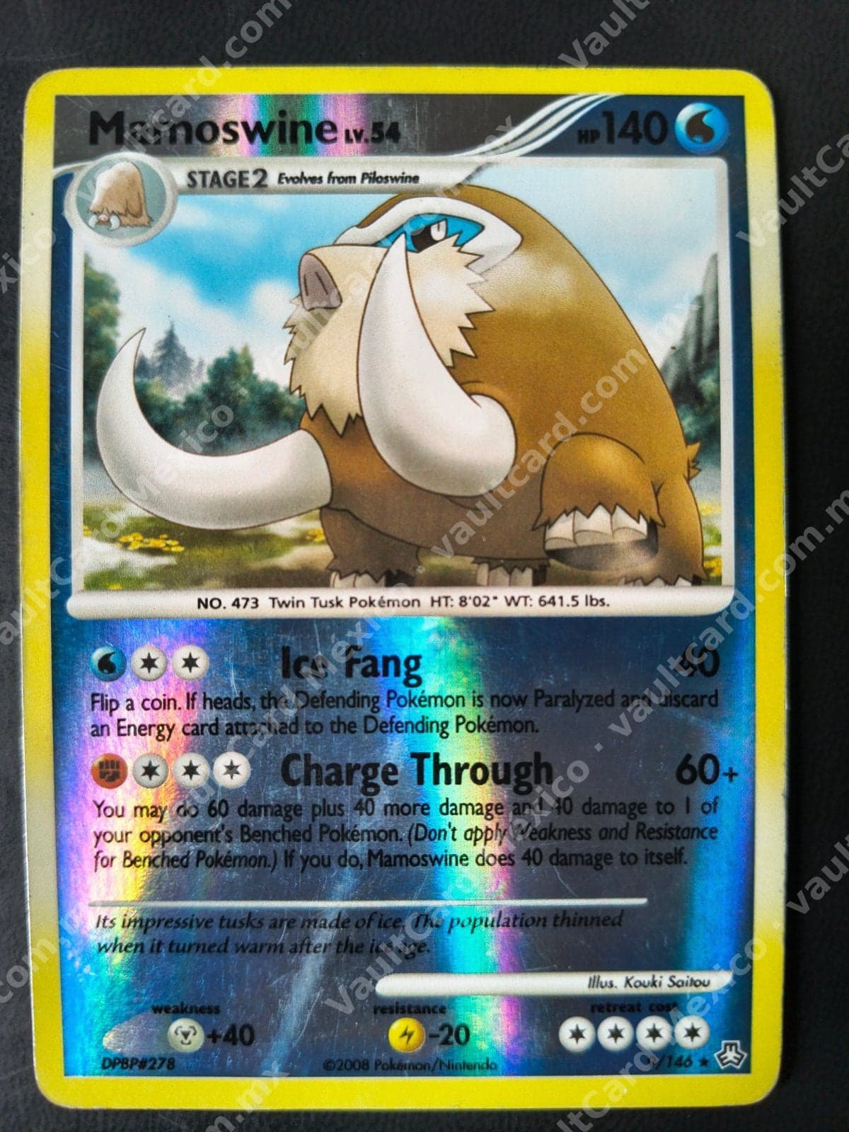 Mamoswine Lv.54 9/146 - Legends Awakened Holo Inglés