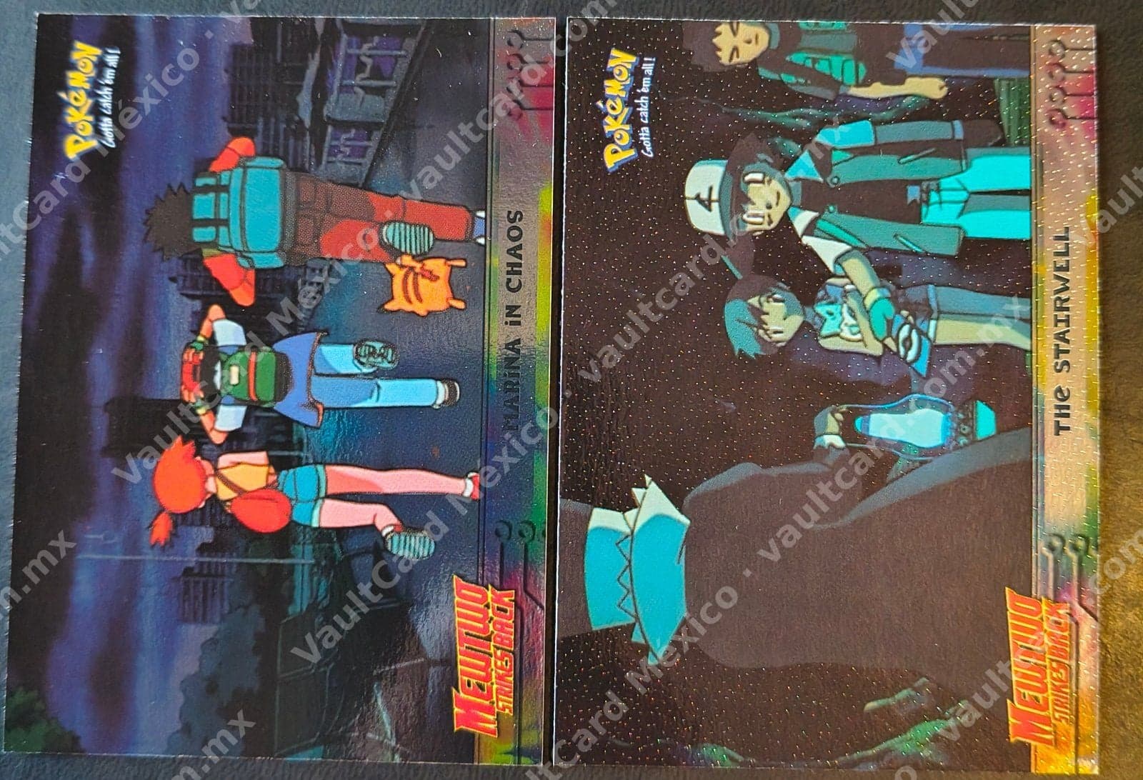 Lote 2 Cartas Topps Pokémon Mewtwo Strikes Back Foil - Inglés